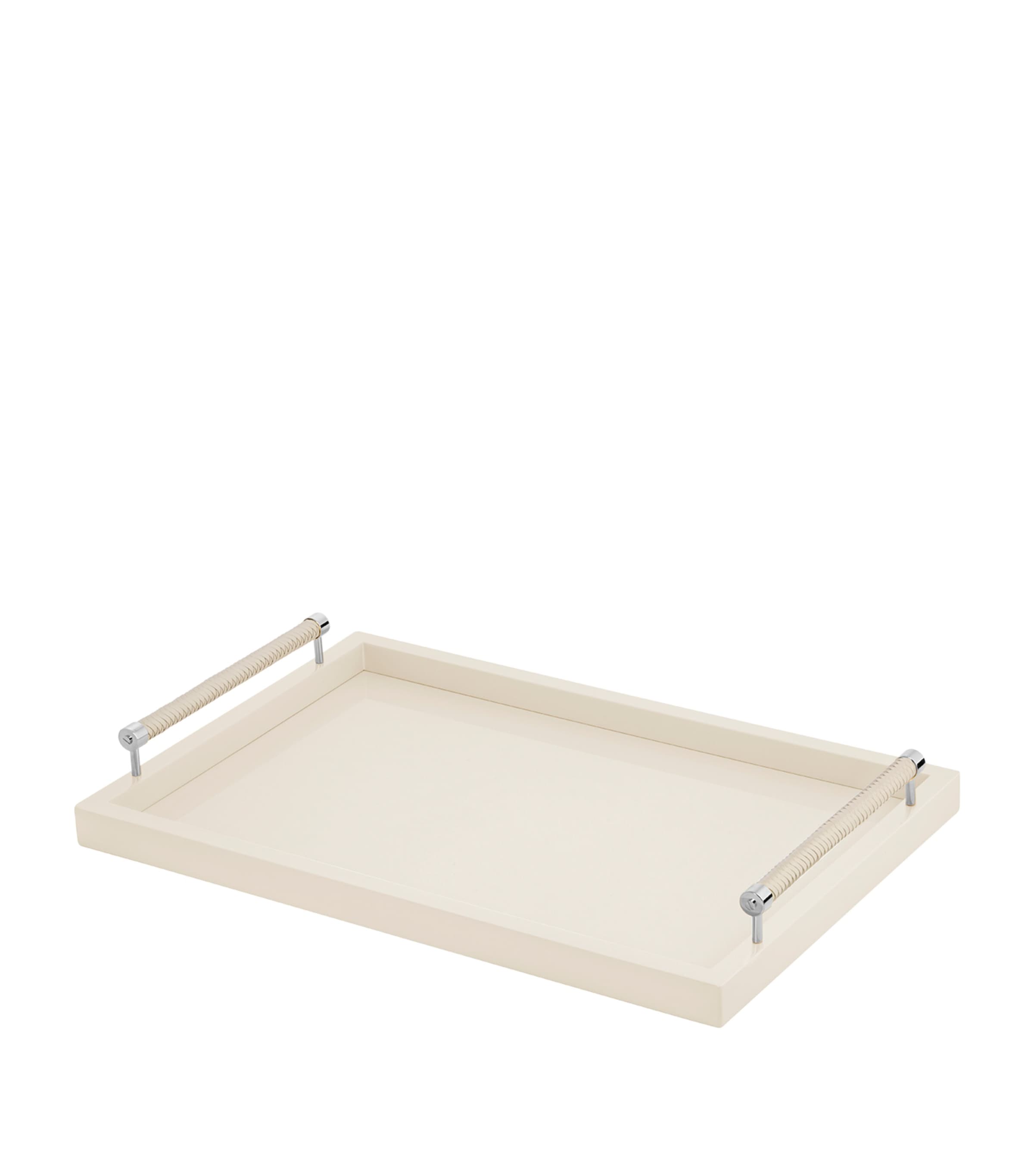 Riviere Woven Tray In Ivory