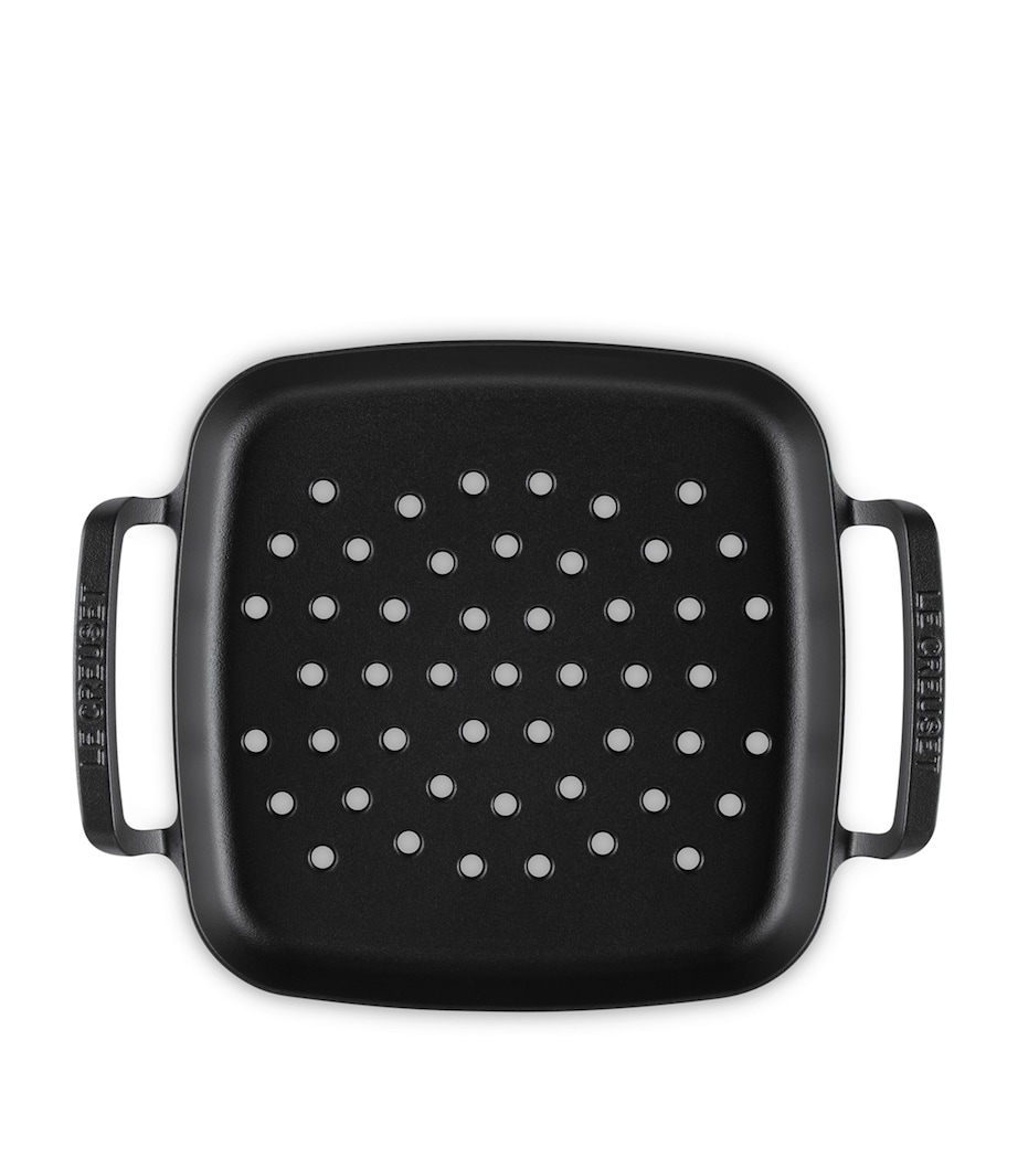Cast Iron Outdoor Collection Square Grilling Basket (30cm) SATIN BLACK Image 3