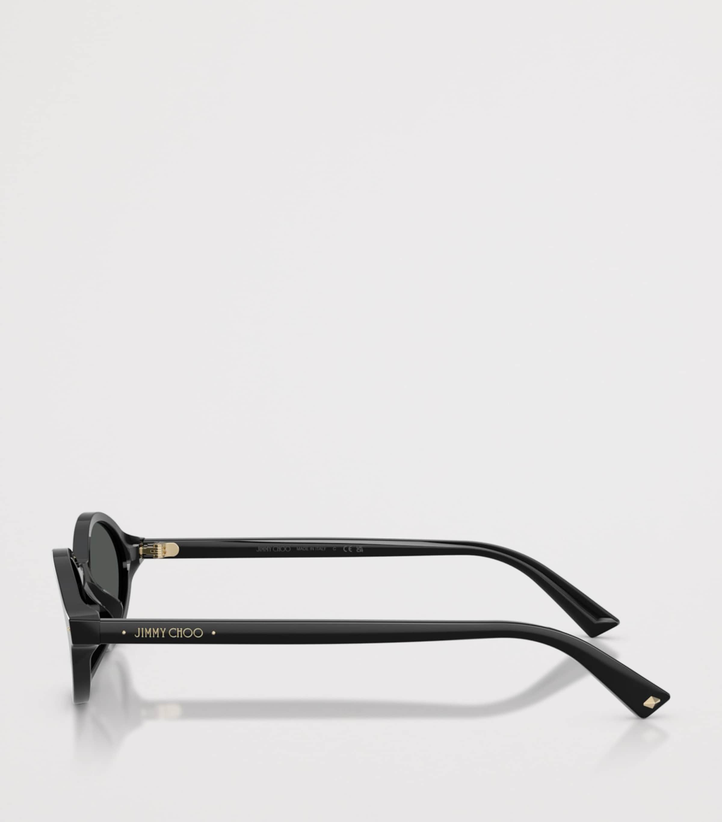 Jimmy Choo Oval Sunglasses Black Image 3