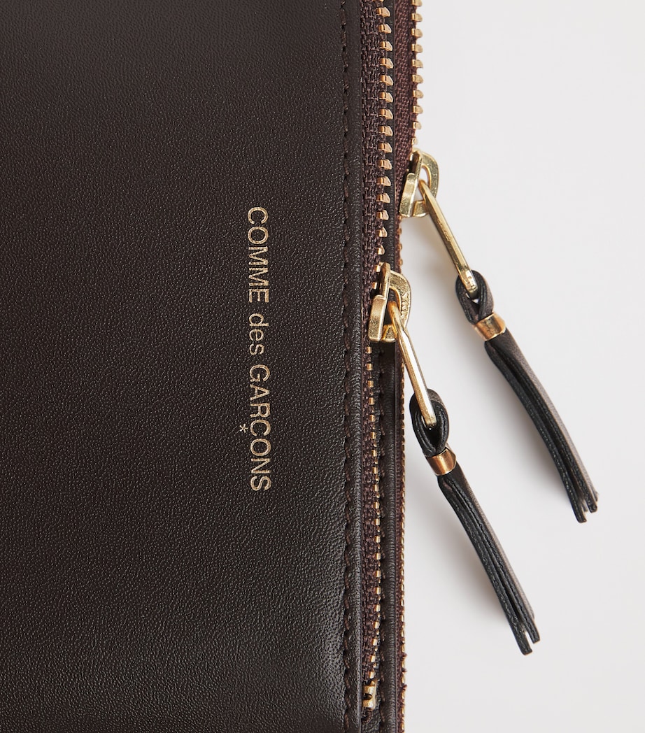 Comme Des Garçons Wallet Medium Leather Outside Pocket Wallet Brown Image 4