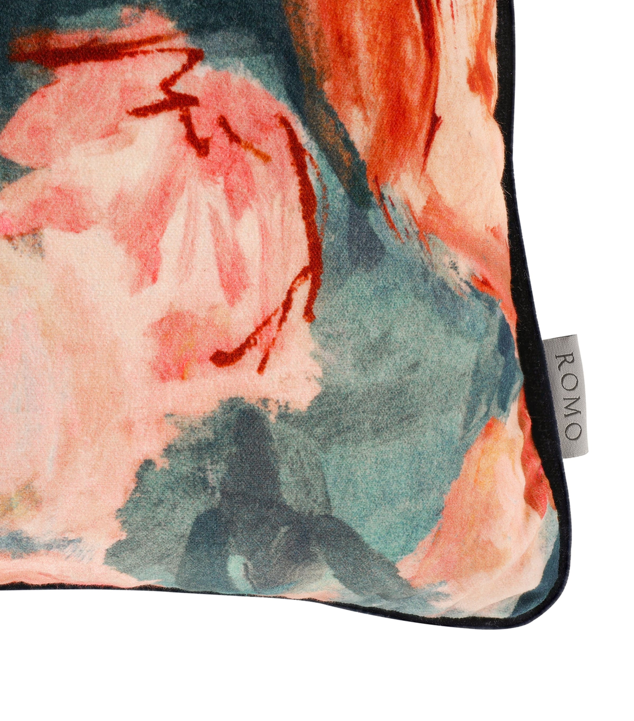 Velvet Ottavia Blue Cushion (55cm x 55cm) BLUE Image 4