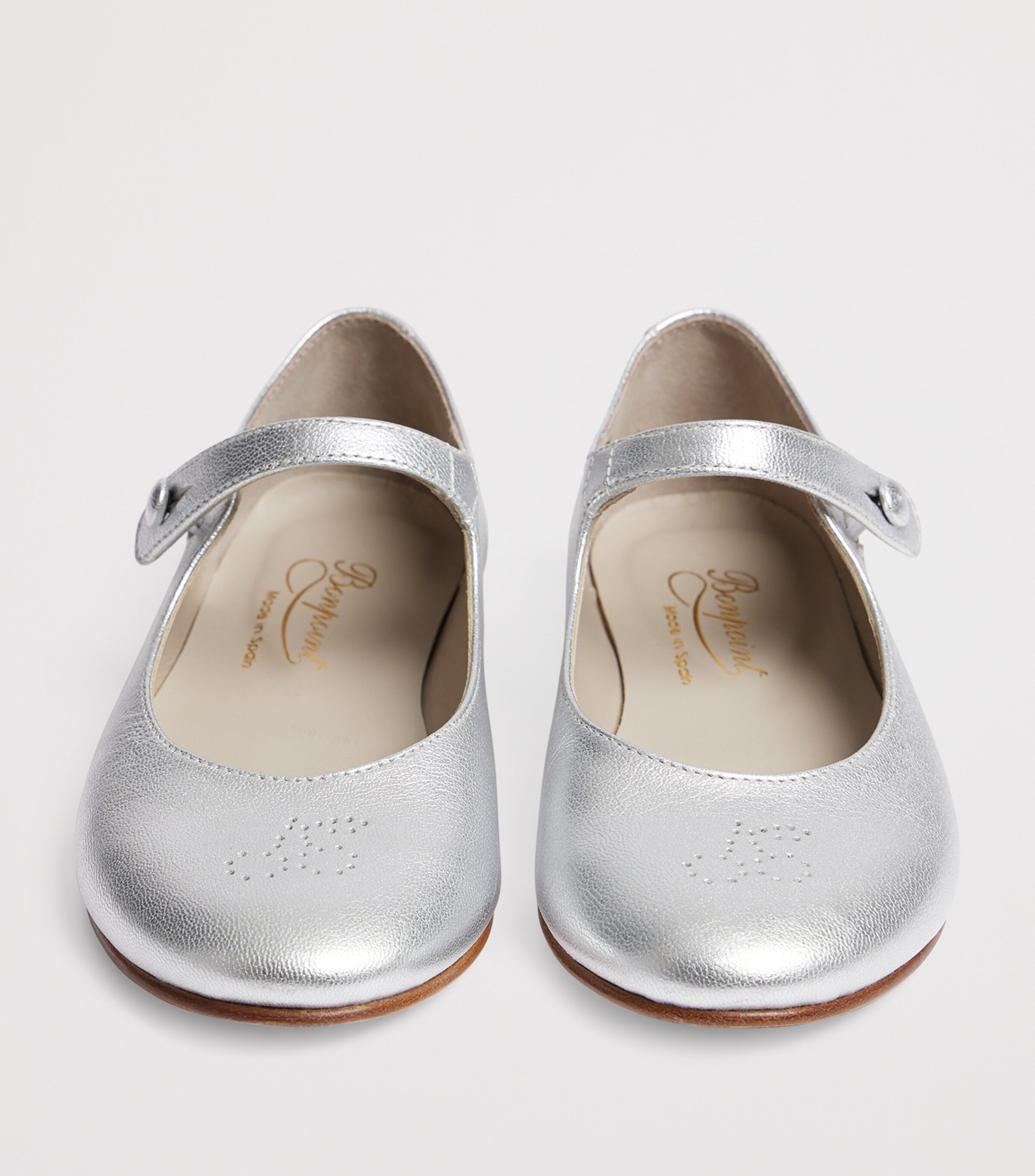 Leather Ella Ballet Flats ARGENT Image 3