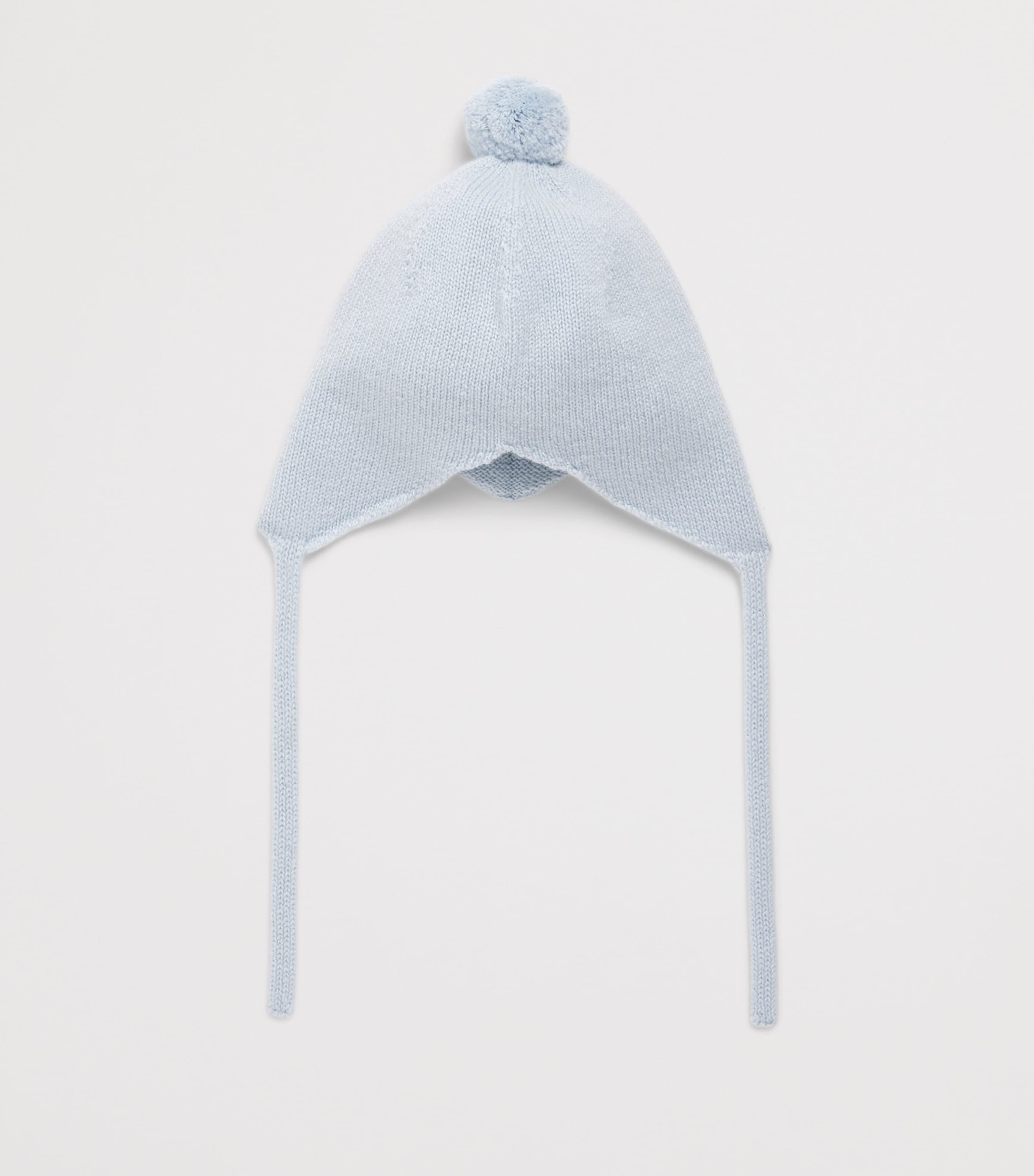 Rosie Sugden Cashmere Pom-Pom Bonnet (0-24 Months) Spa Blue Image 2