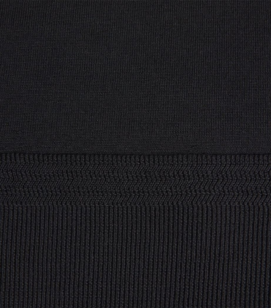 Barena Mens Merino Polo Shirt Nero Image 6