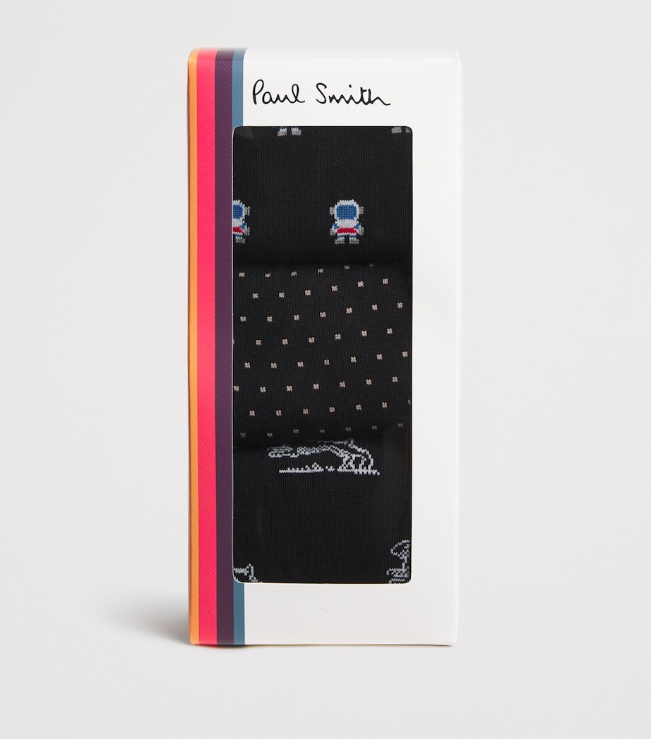 Cotton-Blend Socks (Pack of 3) BLACK Image 2