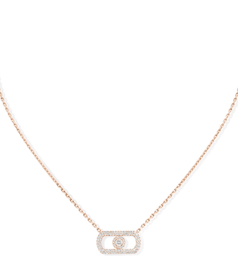 Rose Gold and Diamond So Move Pavé Necklace PINK GOLD Image 1