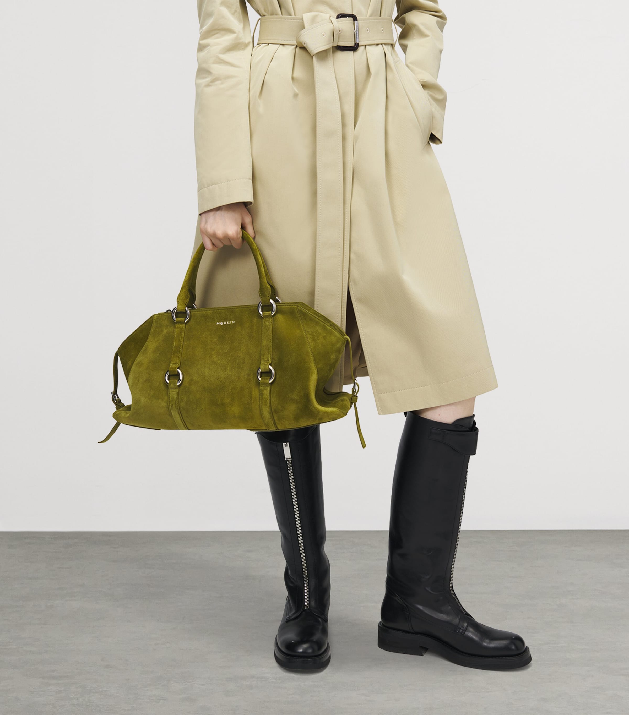 Suede Farringdon Top-Handle Bag 3311 Image 2