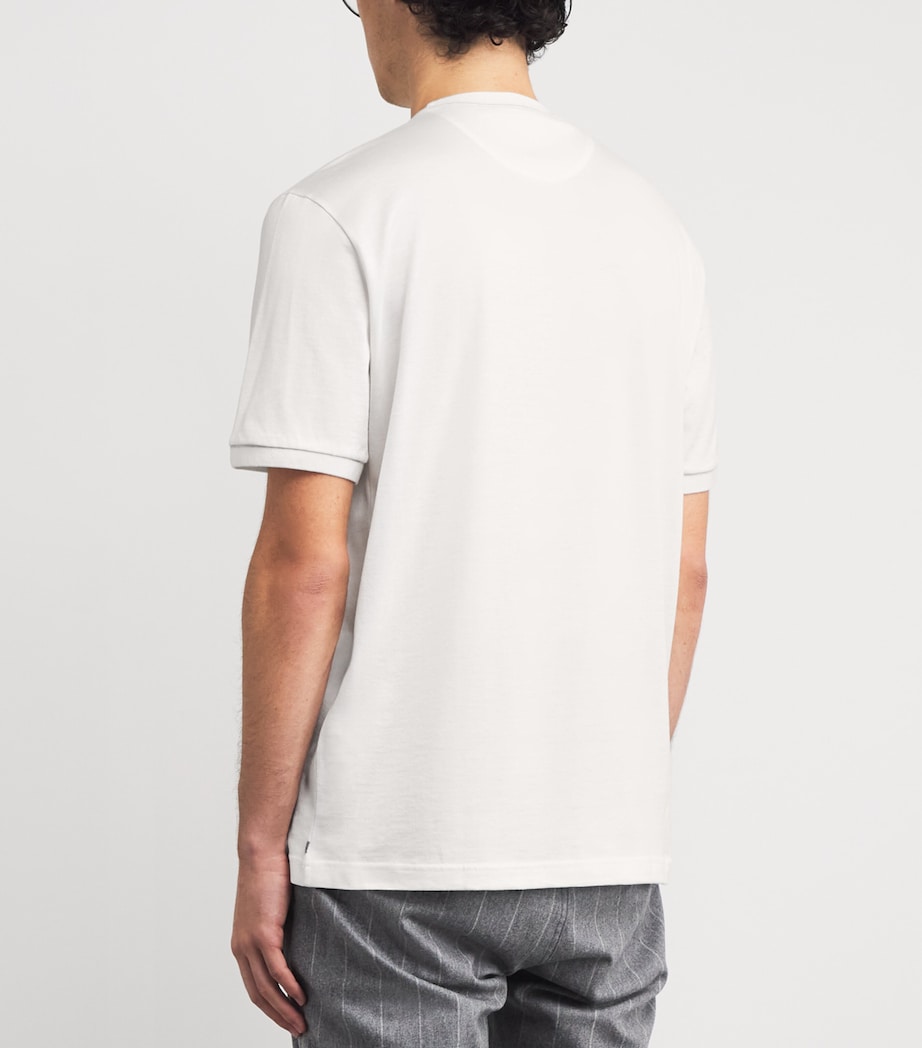 Giza Cotton T-Shirt BIANCO, GRIGIO CHIAR Image 4