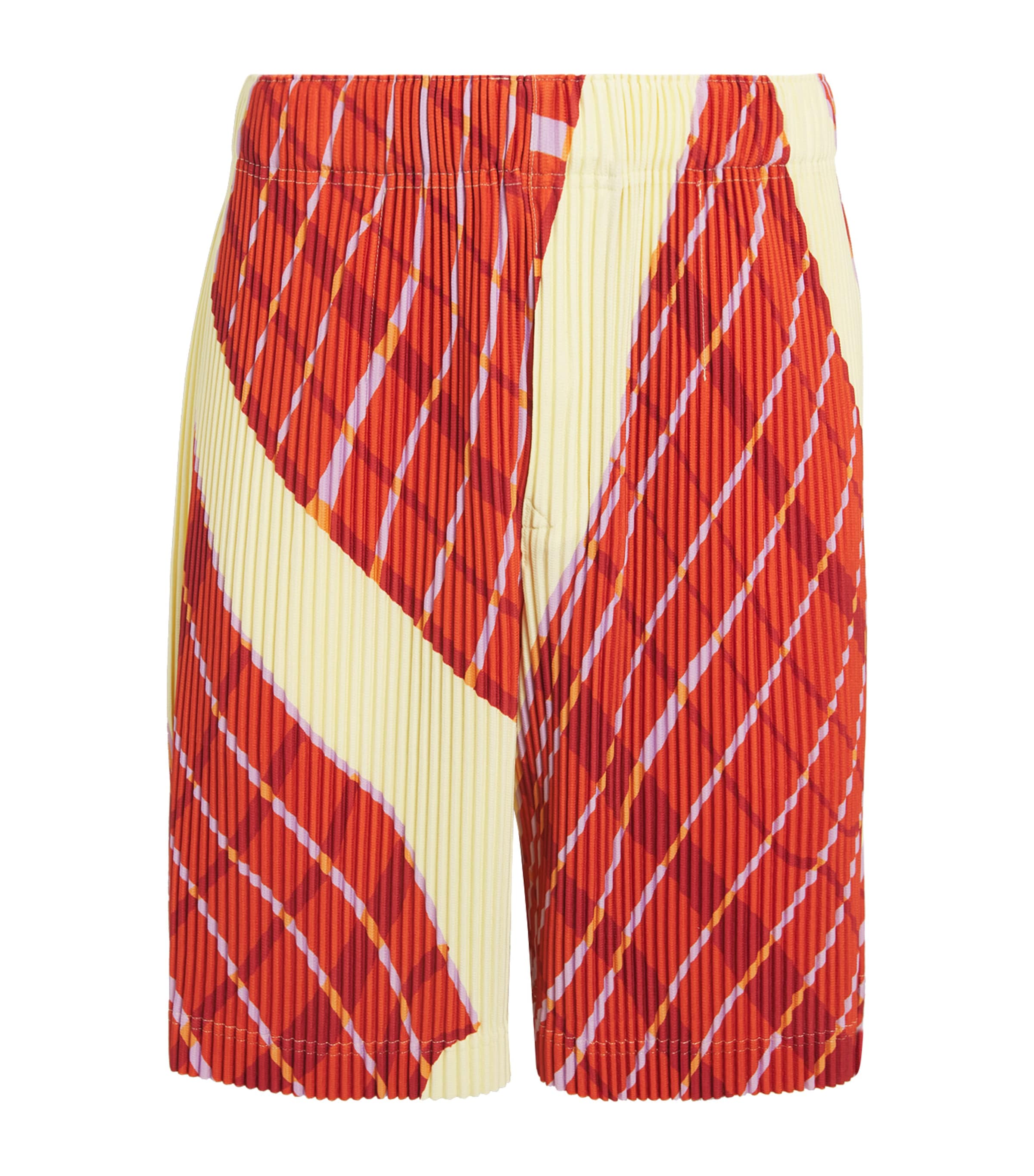 Pleated Windswept Print Shorts