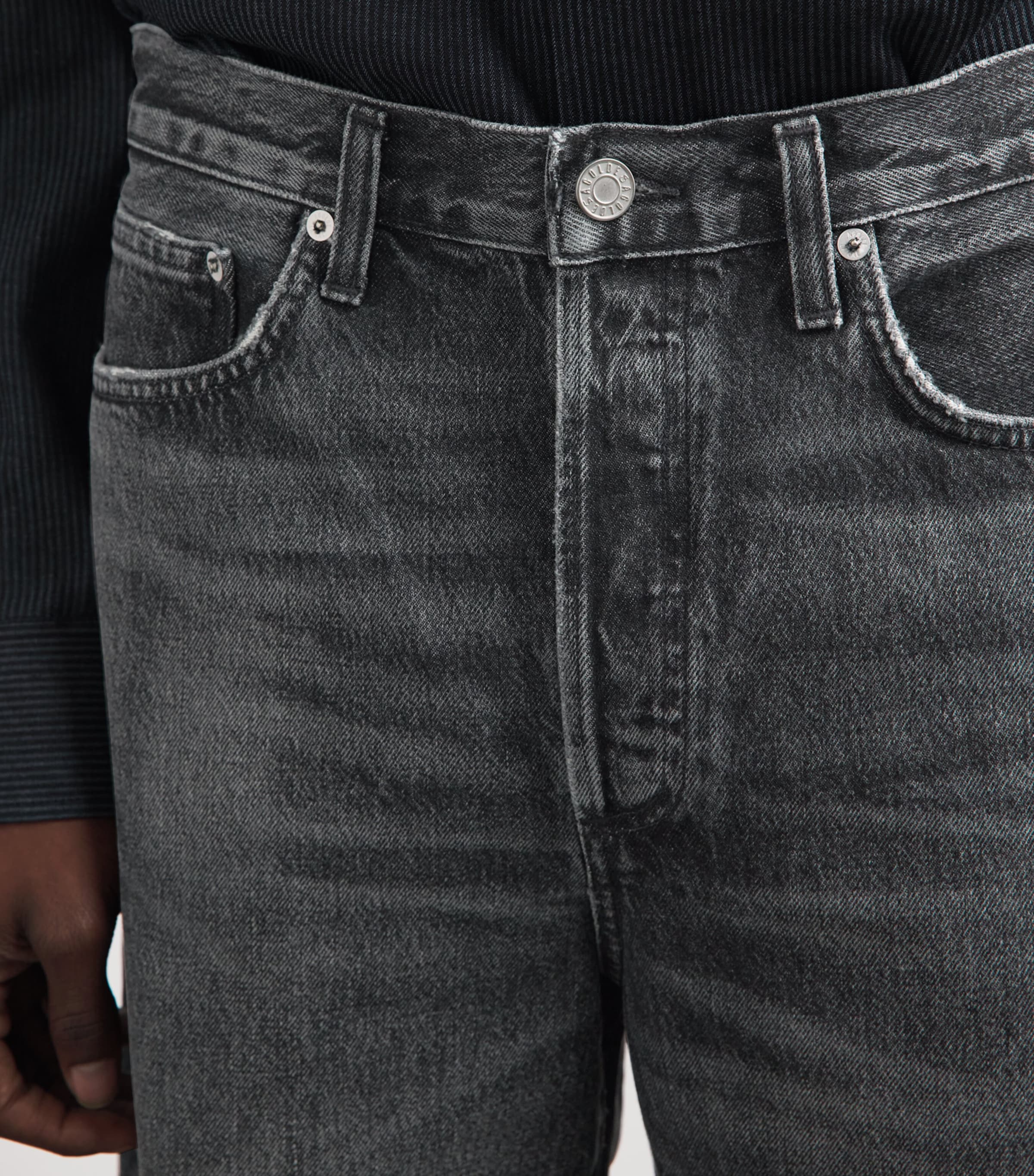 AGOLDE Mens Denim Anson Shorts Clipvdk Wsh Blk Image 3