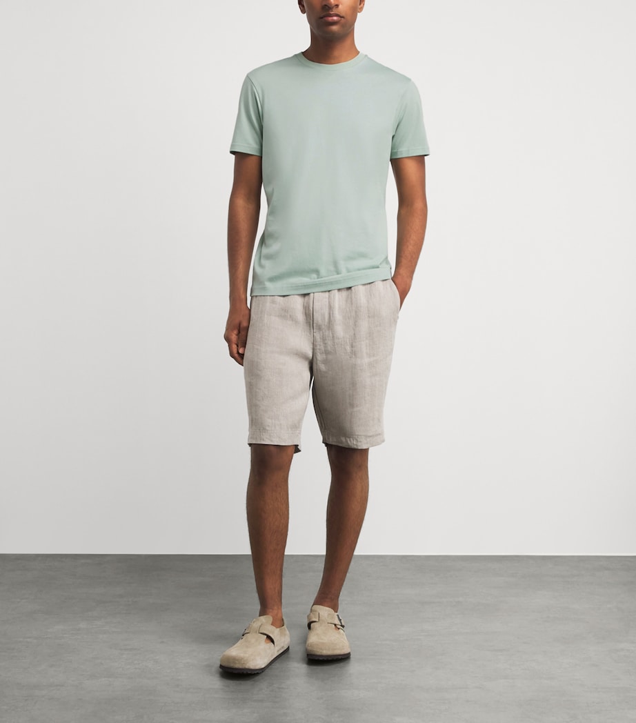 Sunspel Mens Supima Cotton Riviera T-Shirt Gnjb Laurel Image 2