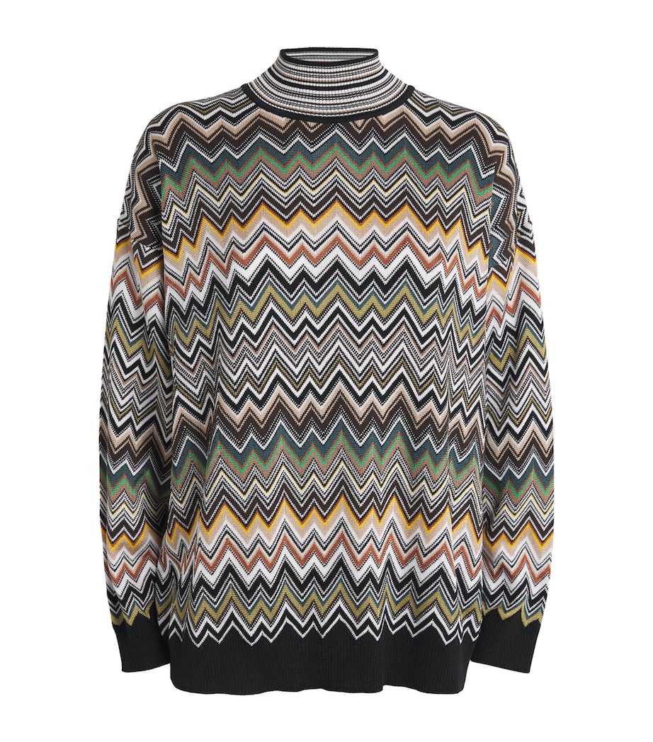 Zigzag High-Neck Sweater SM9TA MULTICOLOR Image 1