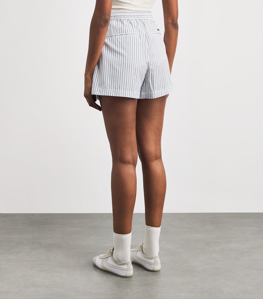 Polo Ralph Lauren Womens x Wimbledon Cotton Stripe Shorts Wht/ofc Blu/ref Nvy Image 5