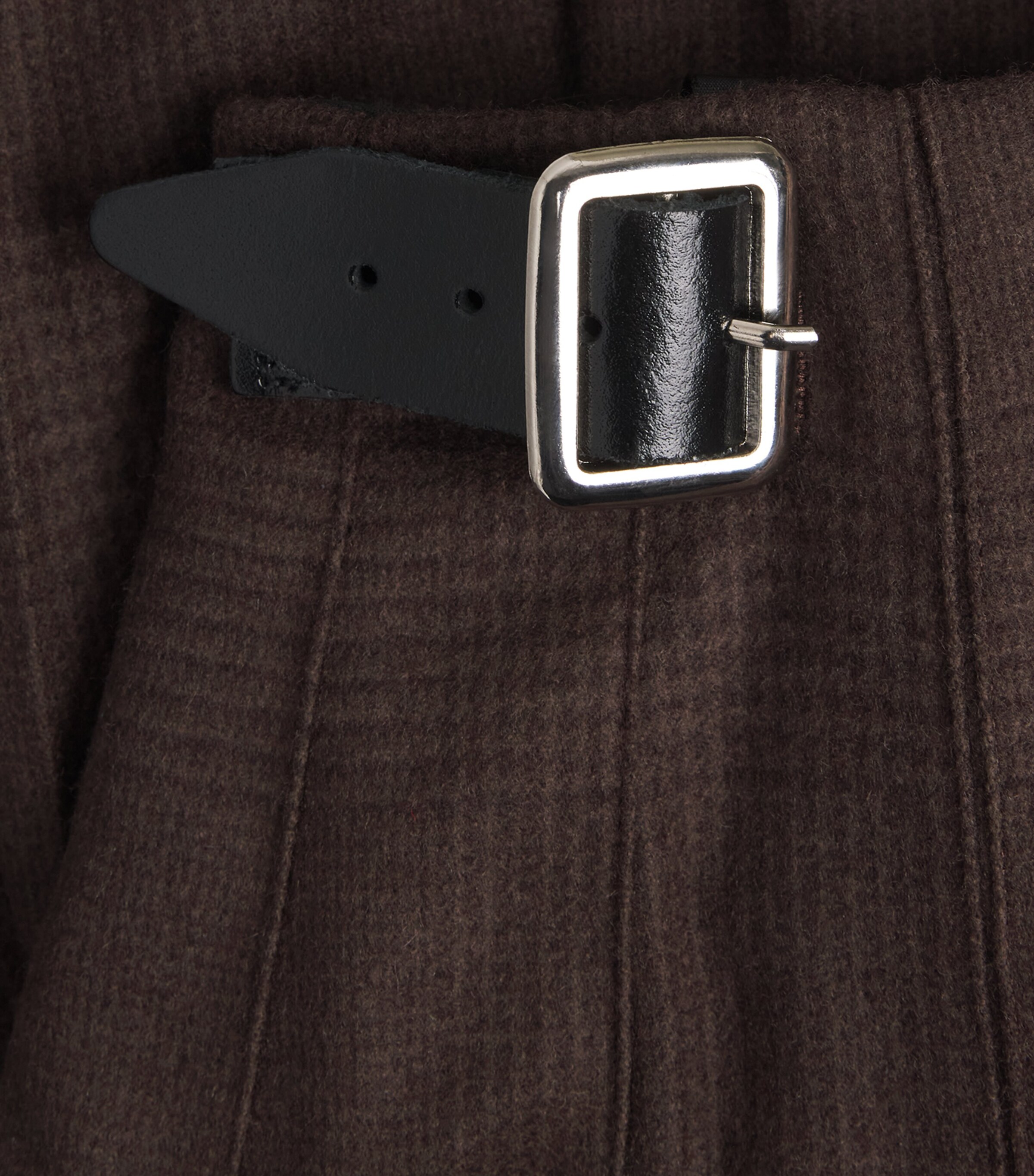 Johnstons Of Elgin Womens x Le Kilt Wool-Cashmere Pleated Midi Skirt Brn Shdow Chk Image 6