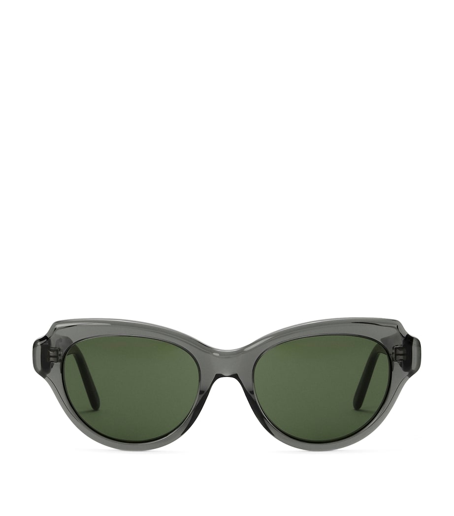 Acetate Swan Slim Sunglasses GREY Image 1