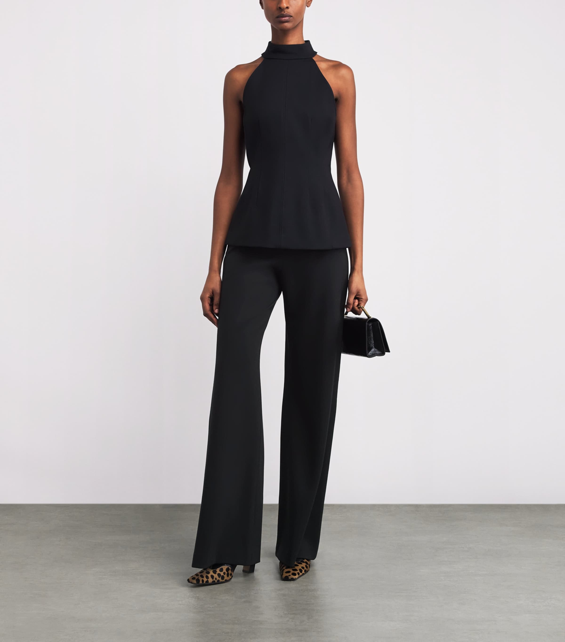 Ponte Kalinda Wide-Leg Trousers B0002 BLACK Image 2