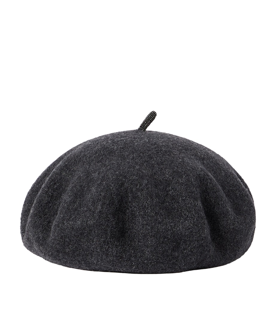 Brunello Cucinelli Wool Beret Black Image 1