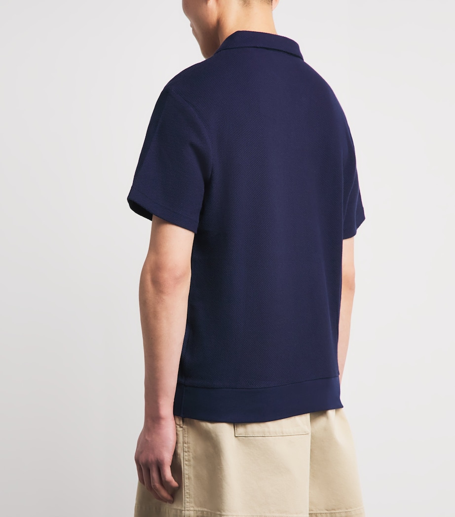 Polo Ralph Lauren Mens Cotton Open-Collar Polo Shirt Cruise Navy Image 5