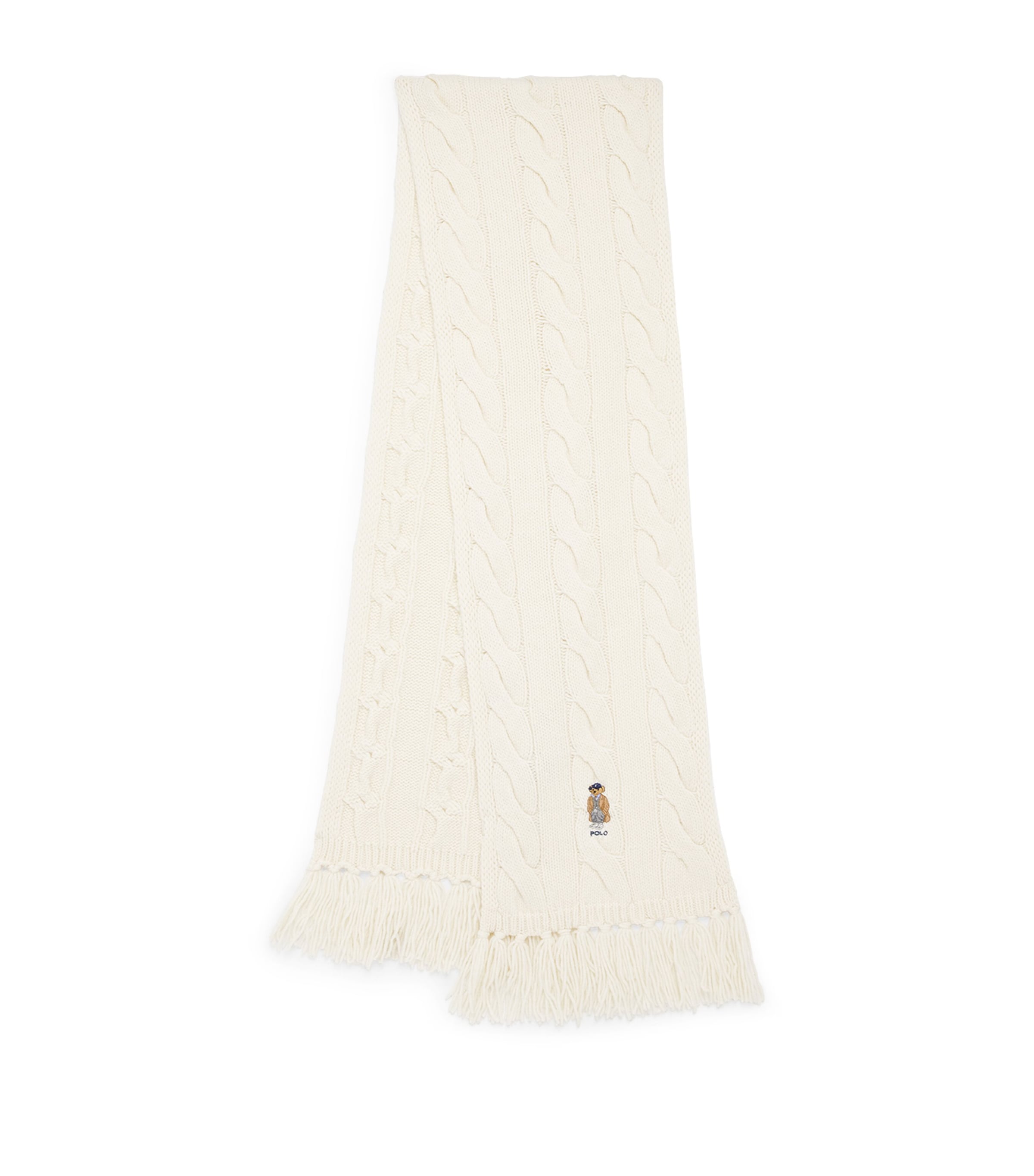 Polo Ralph Lauren Wool-blend Polo Bear Scarf In White