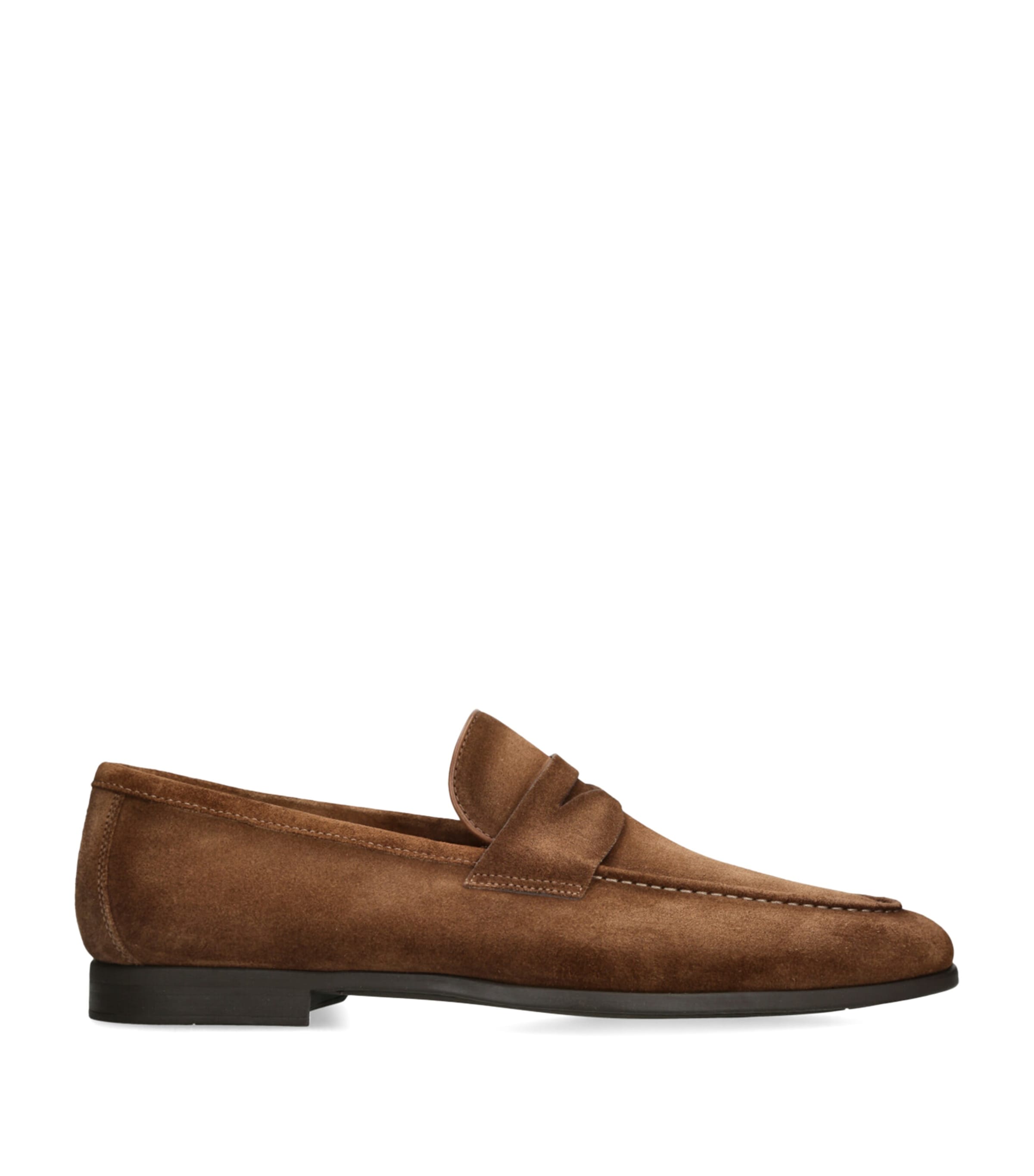 Magnanni Suede Diezma Penny Loafers Brown