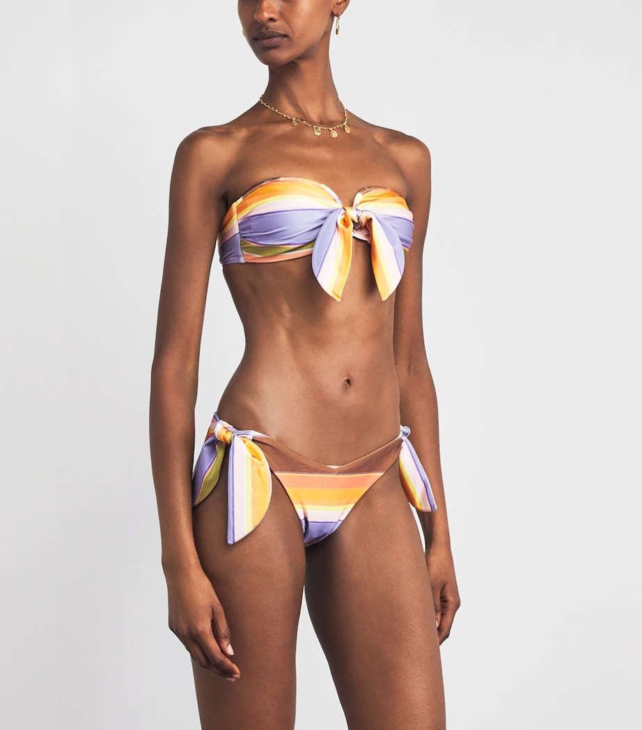 Zimmermann Womens Solstice Stripe Scarf Bikini Image 2