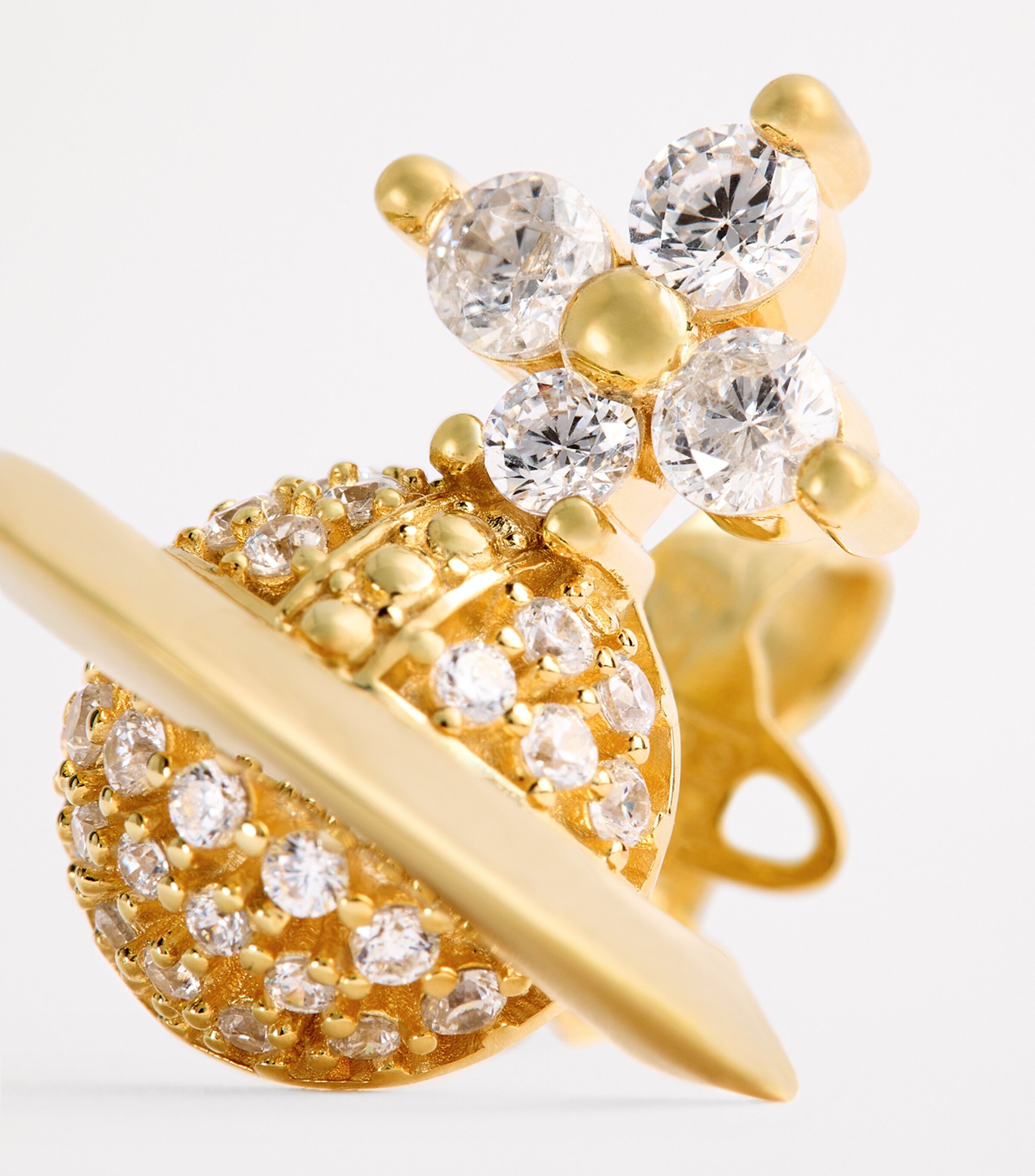 Vivienne Westwood Tiziana Orb Earrings Gold White Image 6
