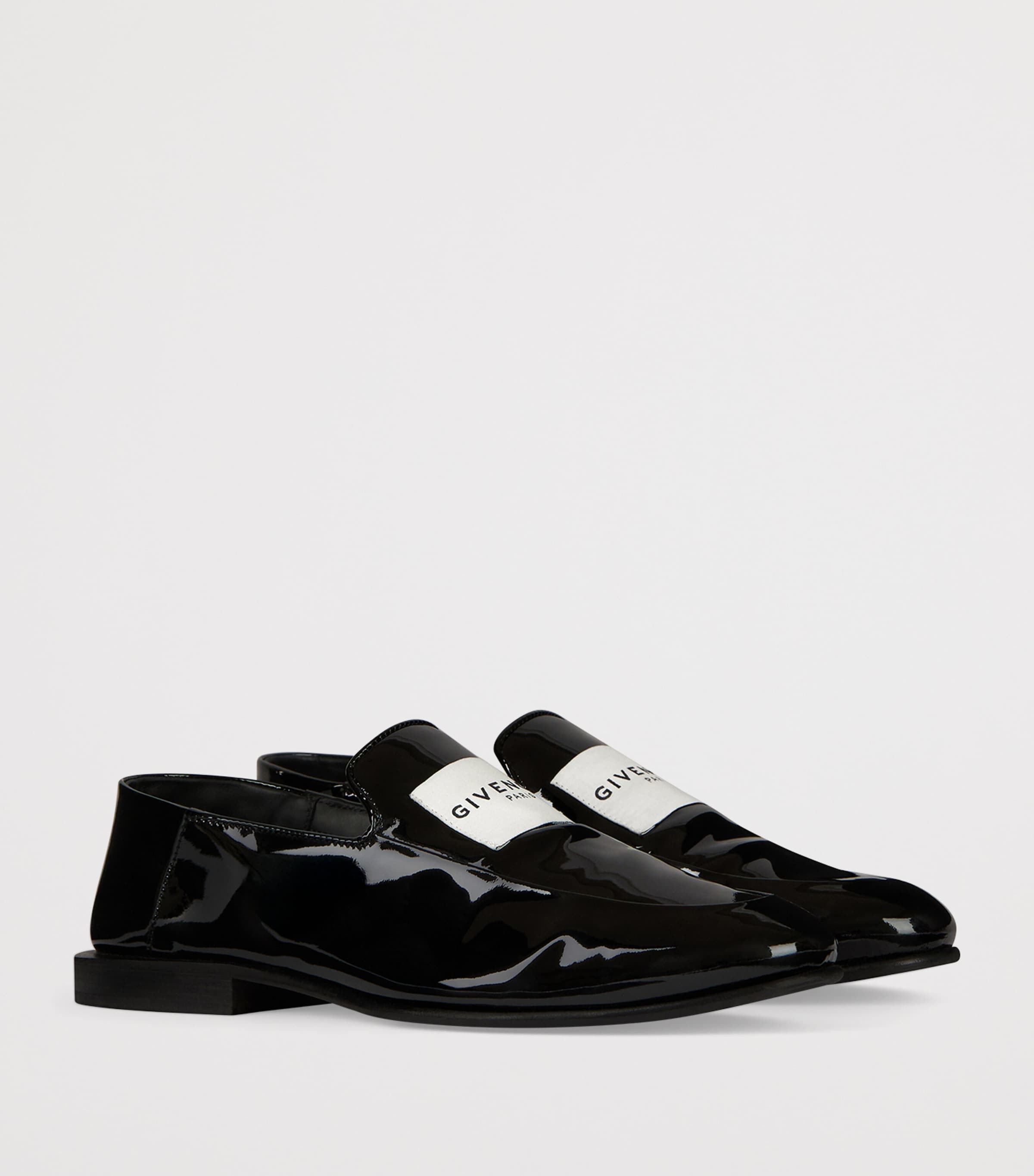 Patent Leather Label Loafers BLACK Image 3