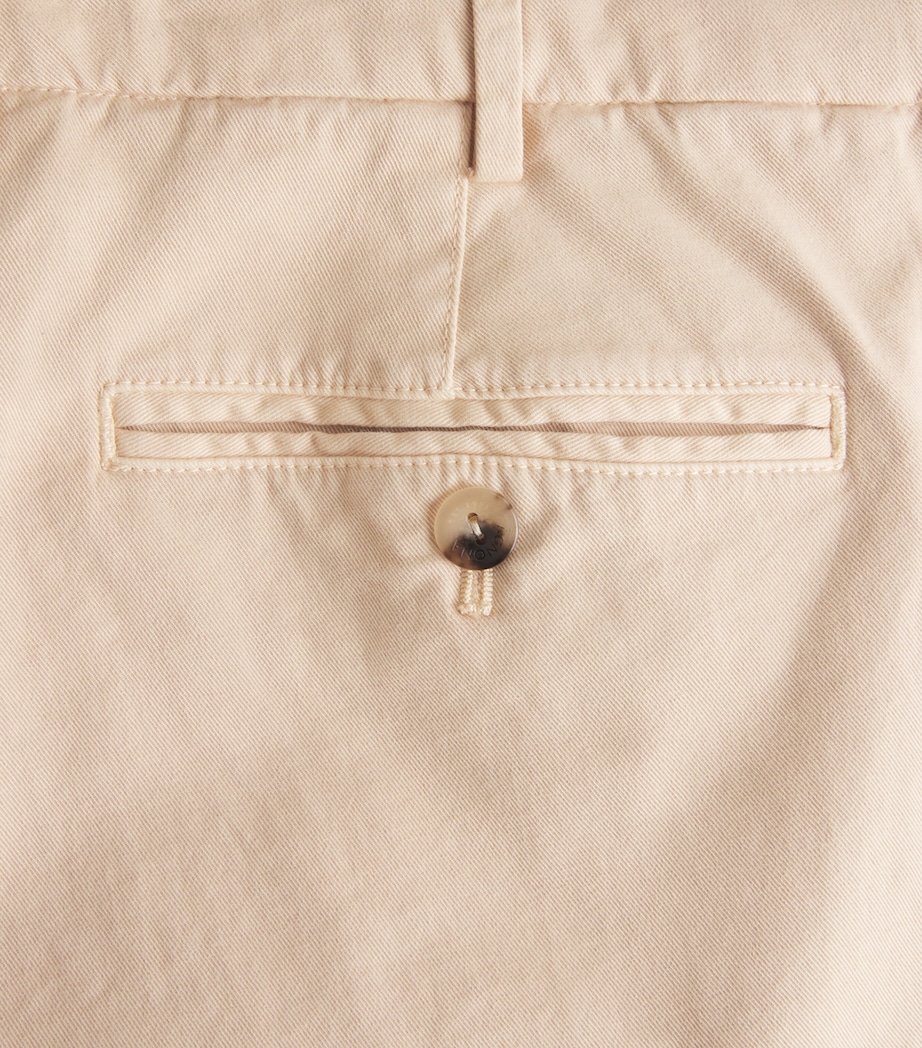 Agnona Mens Stretch-Cotton Straight Chinos Beige Image 6
