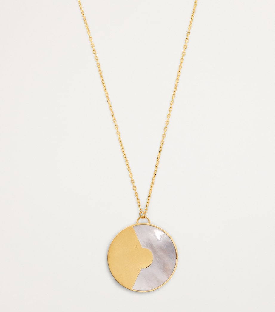 Yellow Gold, Diamond, Lapis, Pearl and Turquoise Cosmic Love Necklace YELLOW GOLD Image 4