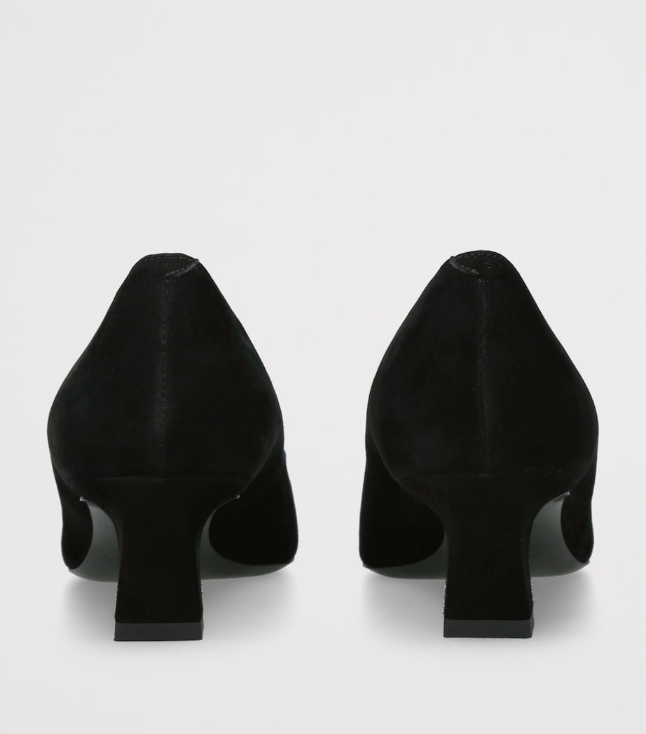 Suede Belle Vivier Trompette Pumps 45 BLACK Image 2