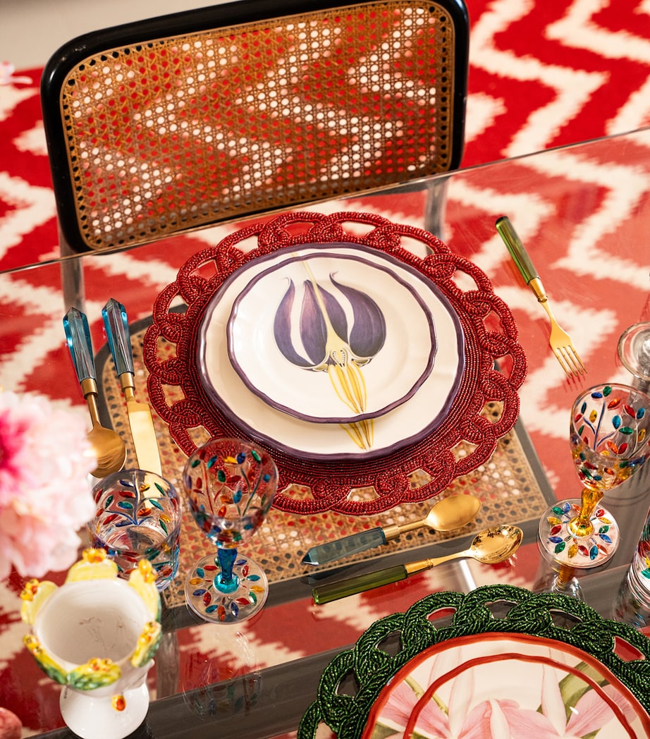 Beaded Placemat (40cm) RED Image 2