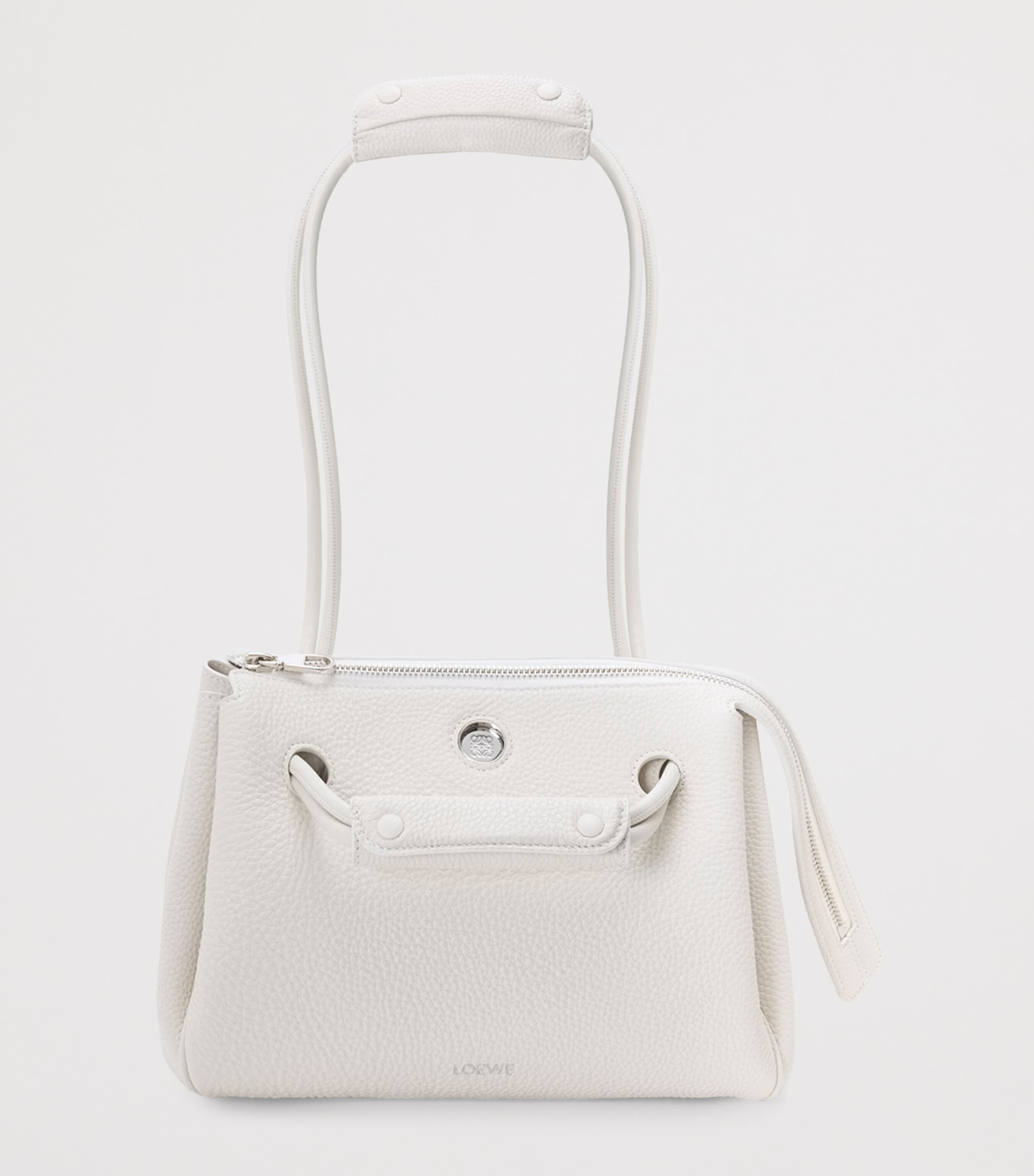 LOEWE Medium Calfskin Madrid Shoulder Bag Soft White Image 7