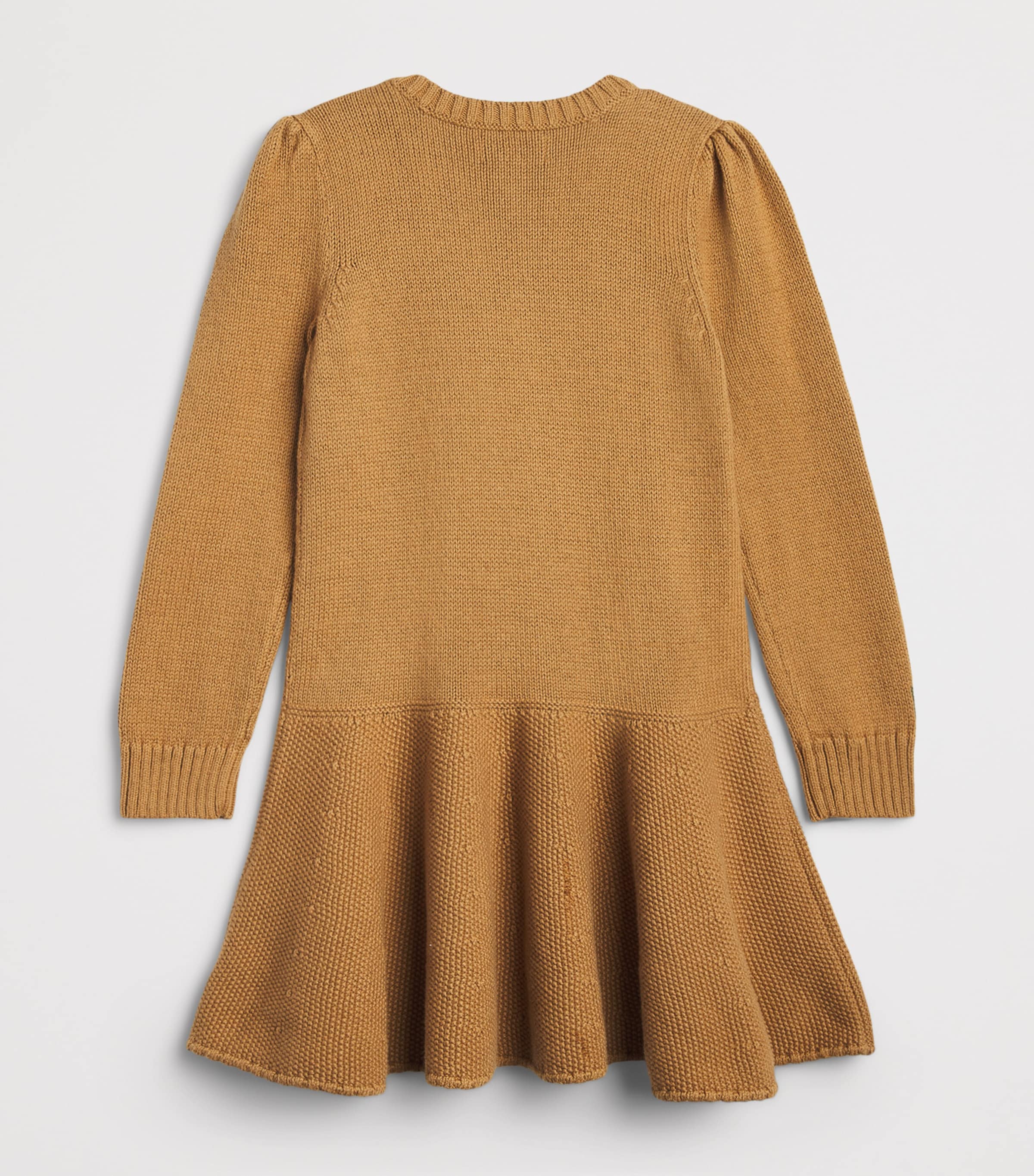 Ralph Lauren Kids Polo Bear Sweater Dress (2-7 Years) Berkshire Tan Image 2