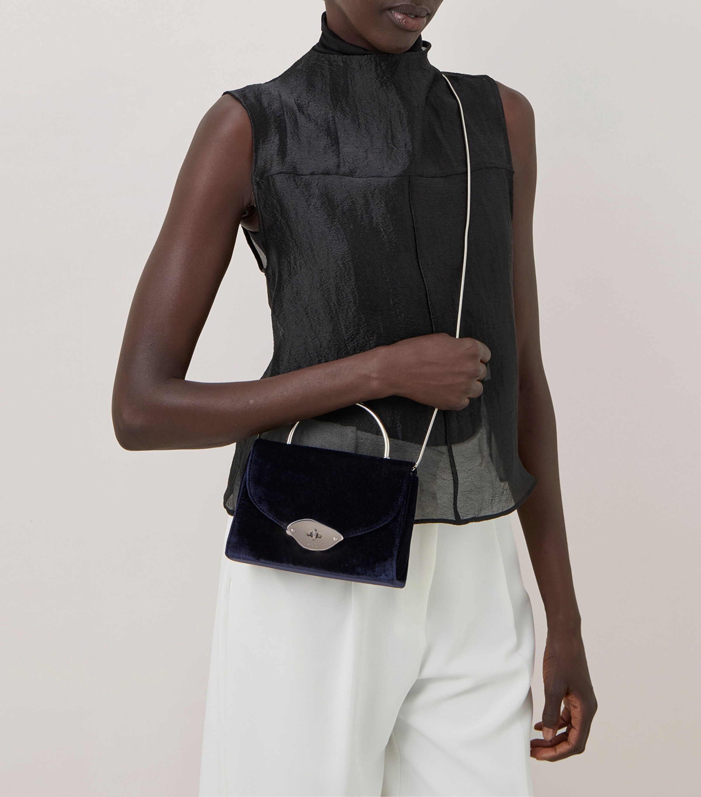 【送料&関税込】Mulberry Lana Top Handle Mulberry | Lana Top Handle | Black High Gloss Leather | Women