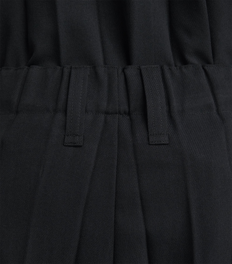 Homme Plissé Issey Miyake Mens Edge Pleat Straight Trousers Black Image 3