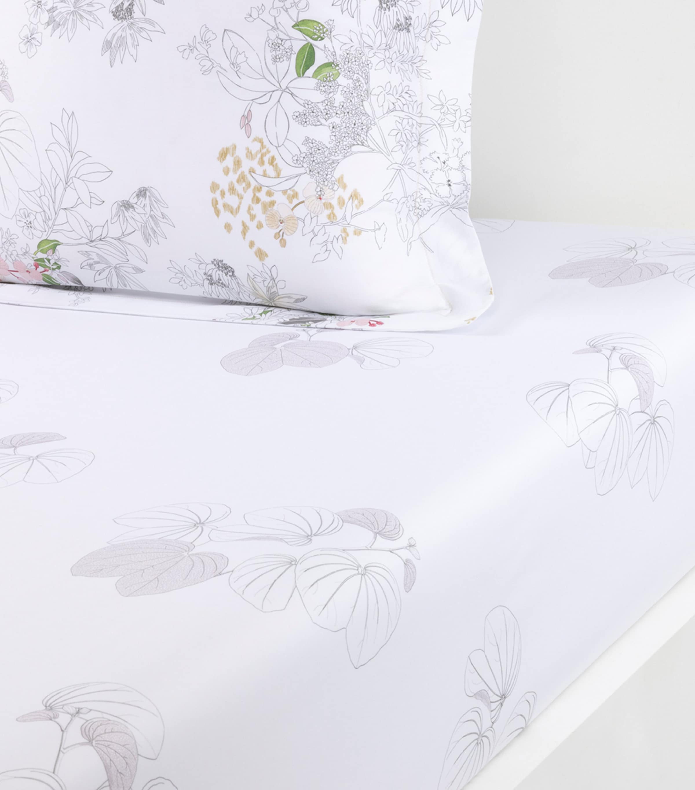 Floral Orchidee Single Fitted Sheet (90cm x 200cm) MULTICOLOURED Image 2