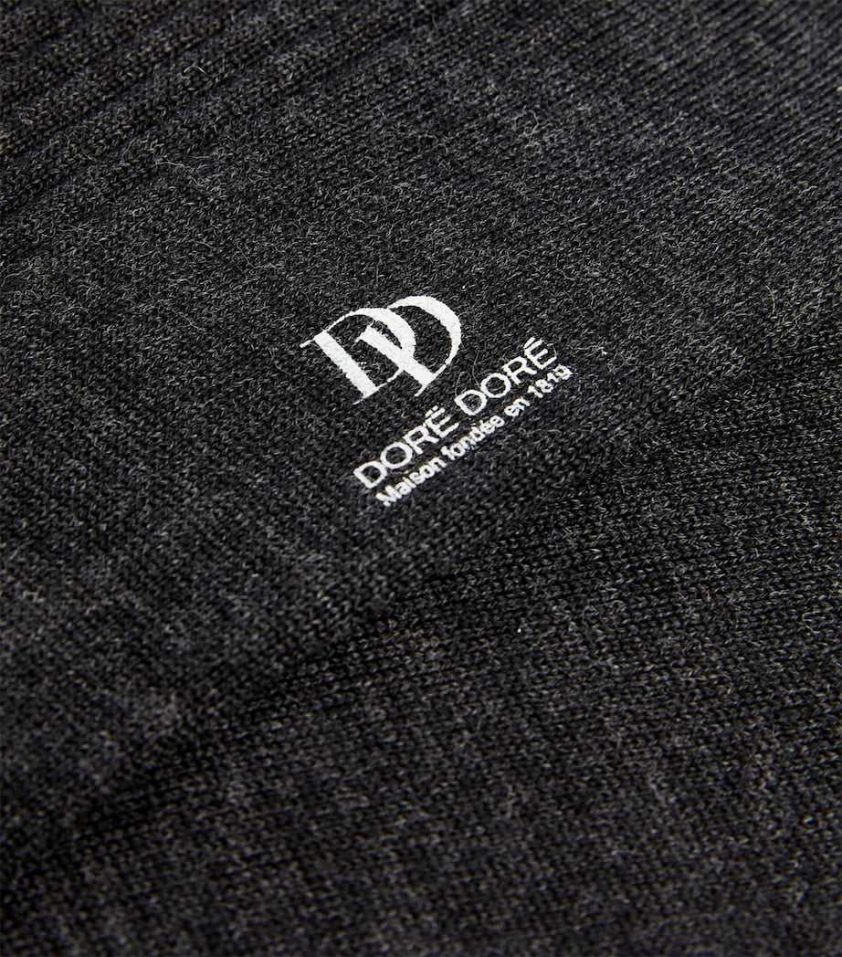 Wool Rib-Knit Socks 11815/ANTHRACITE Image 2