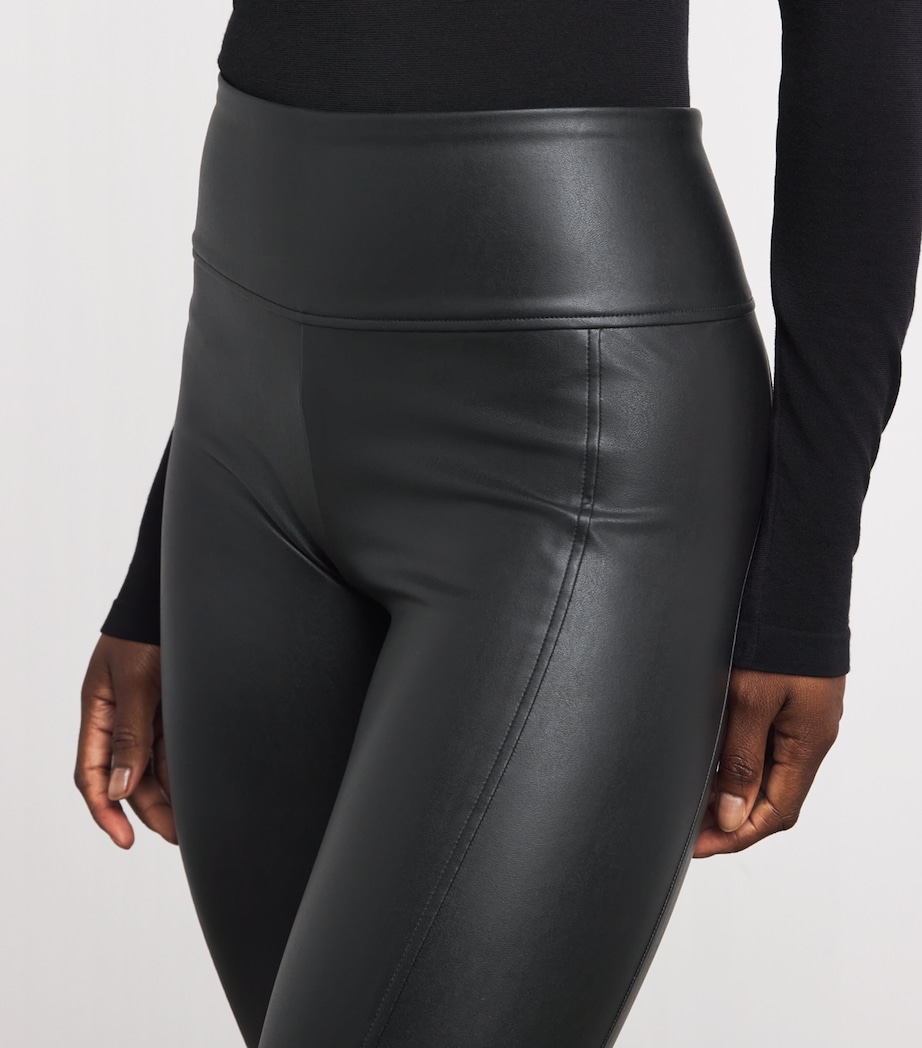 Wolford Womens Faux Leather Edie Leggings Black Image 3