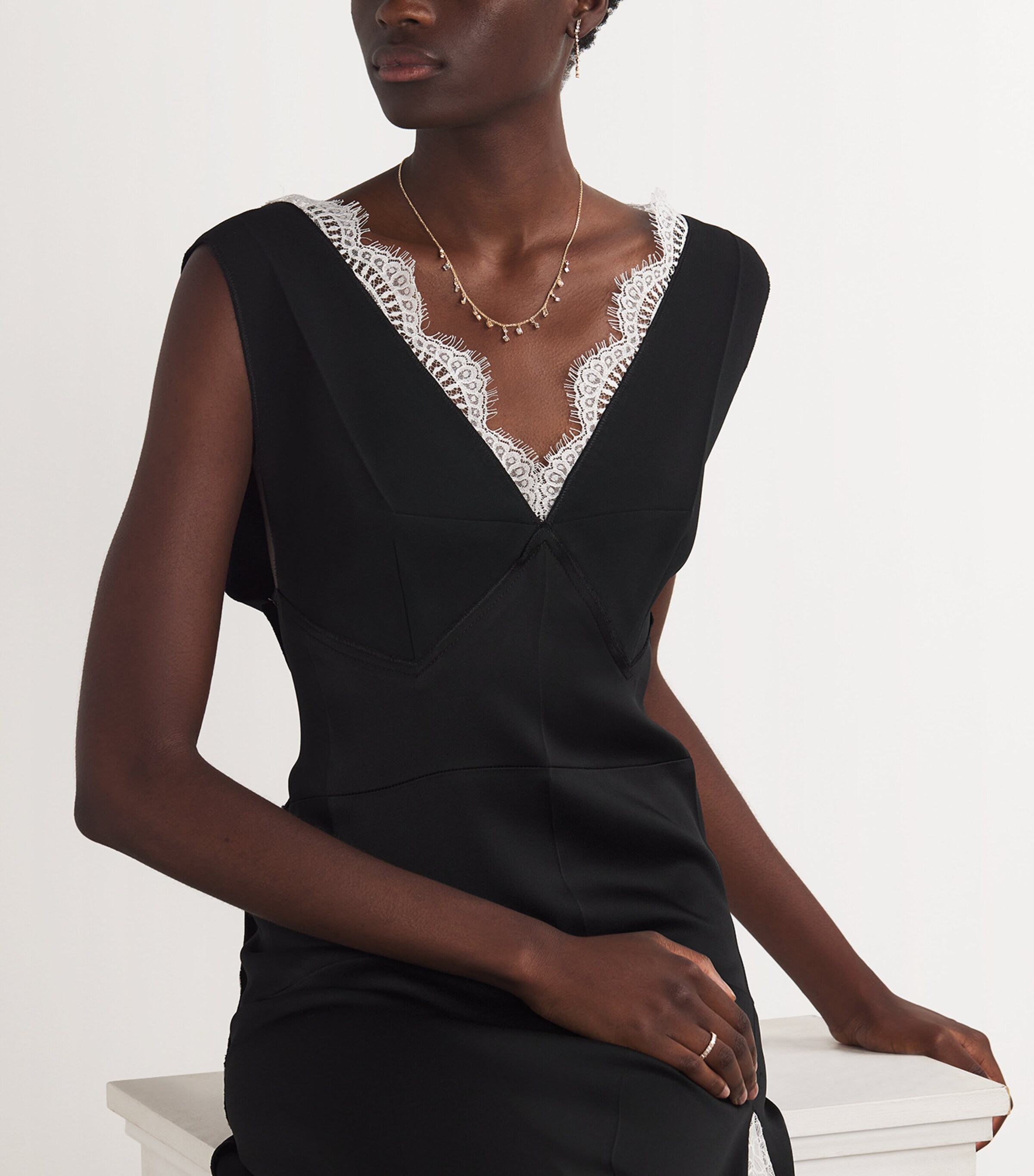 Rose Gold and Diamond Classic Fireworks Cascade Necklace 18K RG/WD Image 4