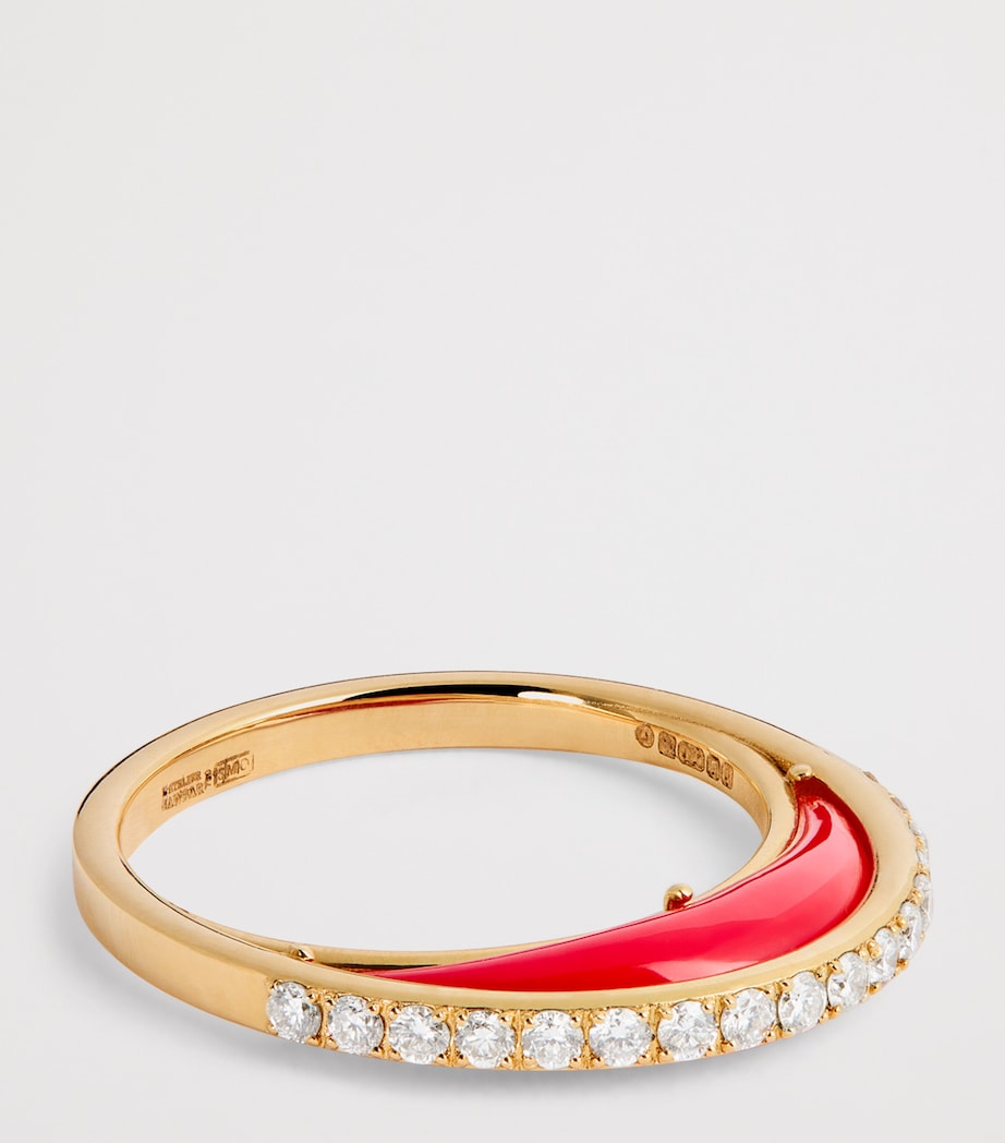 Yellow Gold and Diamond Bloop Moon Lot N*91 Ring (Size 53) YELLOW GOLD Image 4