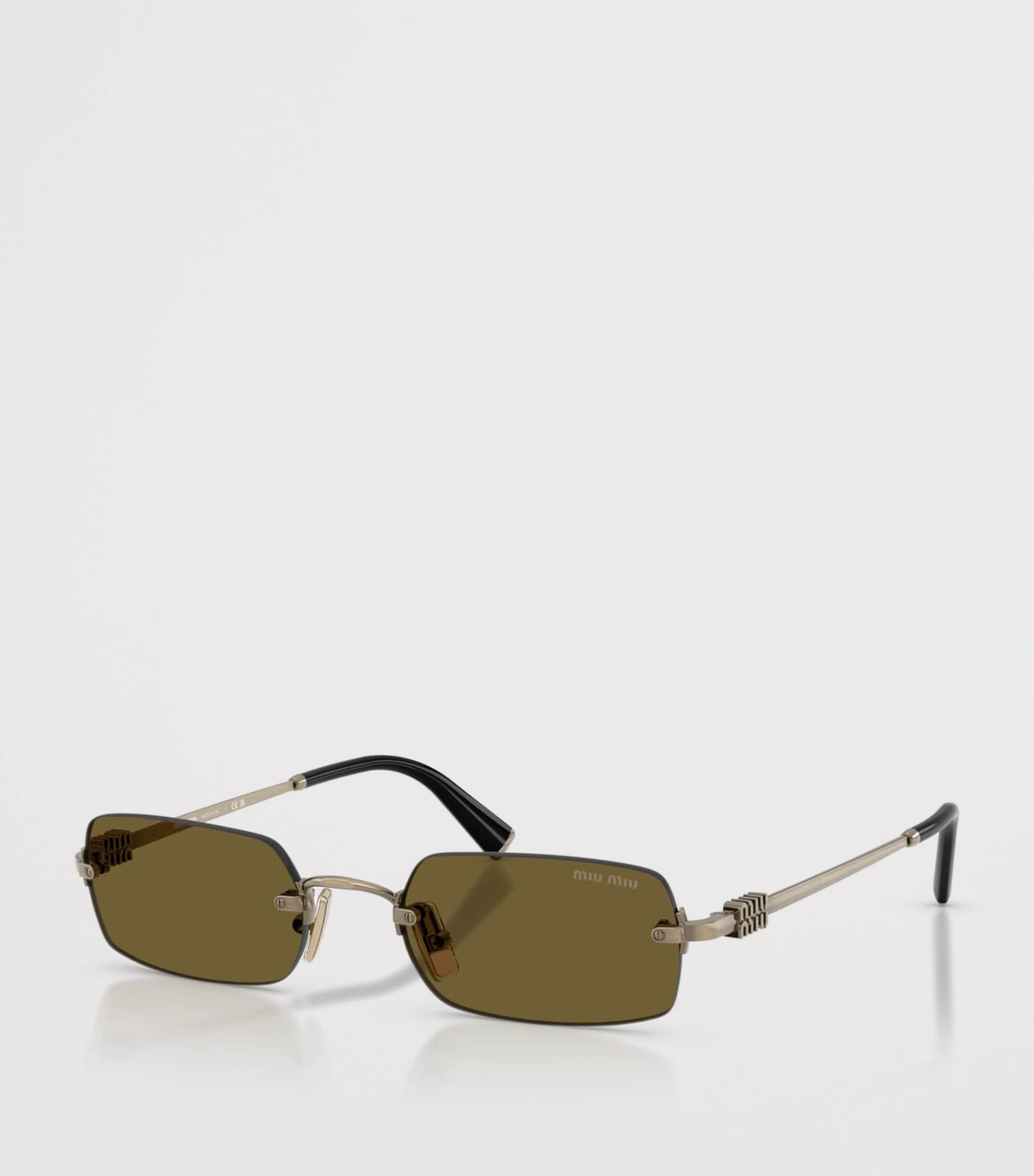 Metal Rectangular Sunglasses 26C09Z Image 2