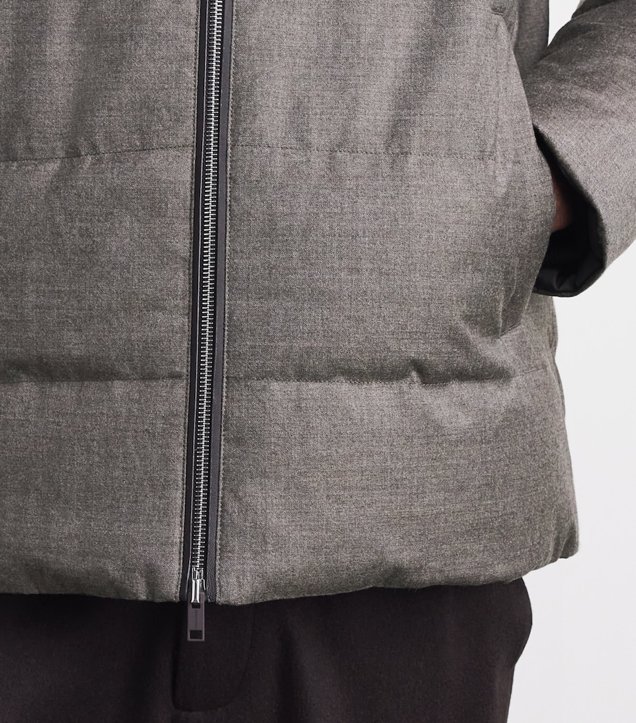 Yves Salomon Mens Down Wool-Silk Hooded Parka Roche Image 3