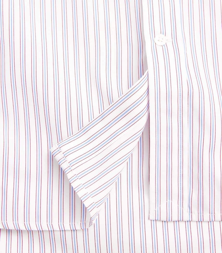 Cotton Stripe Shirt 1968 WHITE RED BLUE Image 5