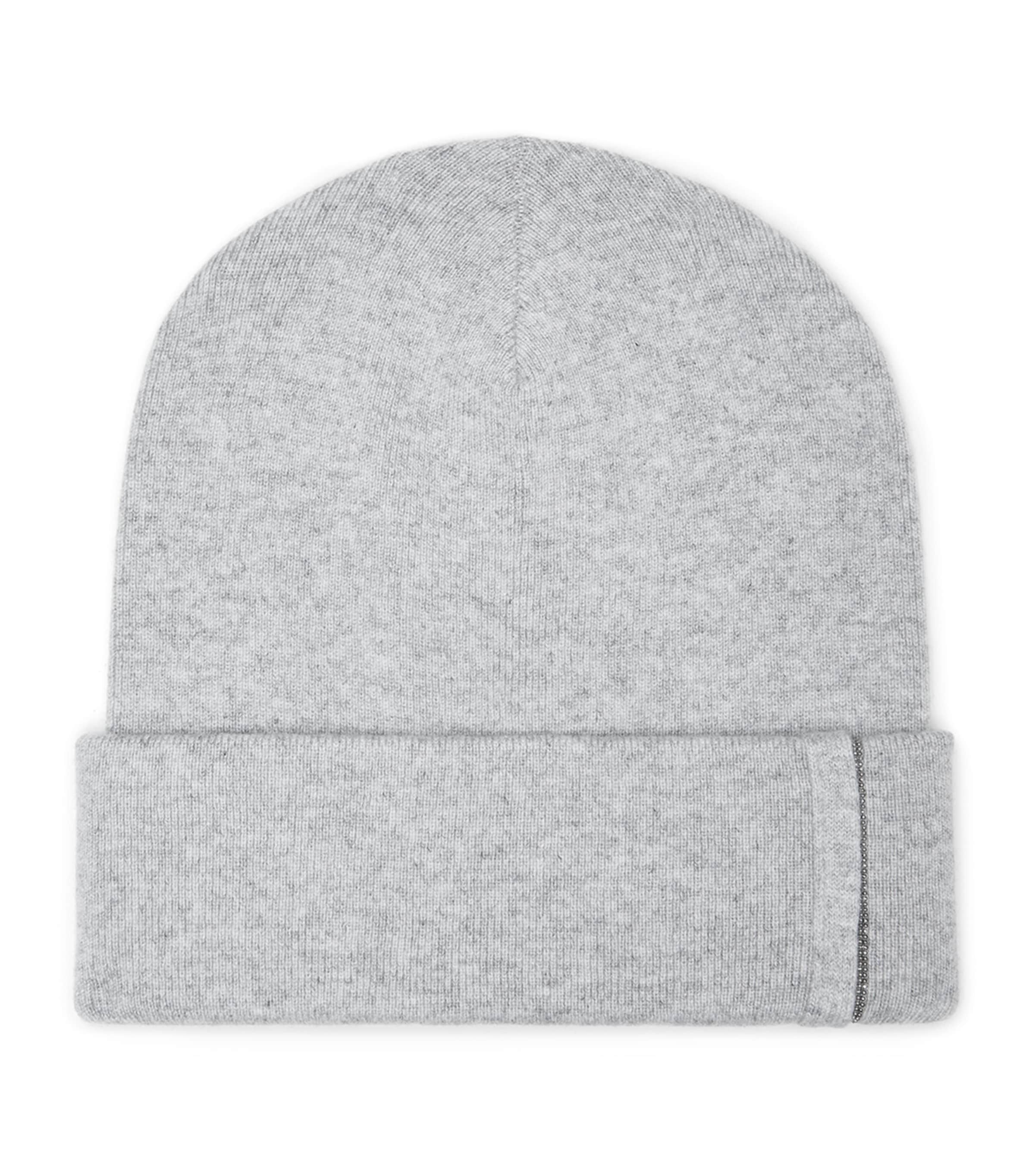 Brunello Cucinelli Cashmere Rib-knit Beanie In Gray