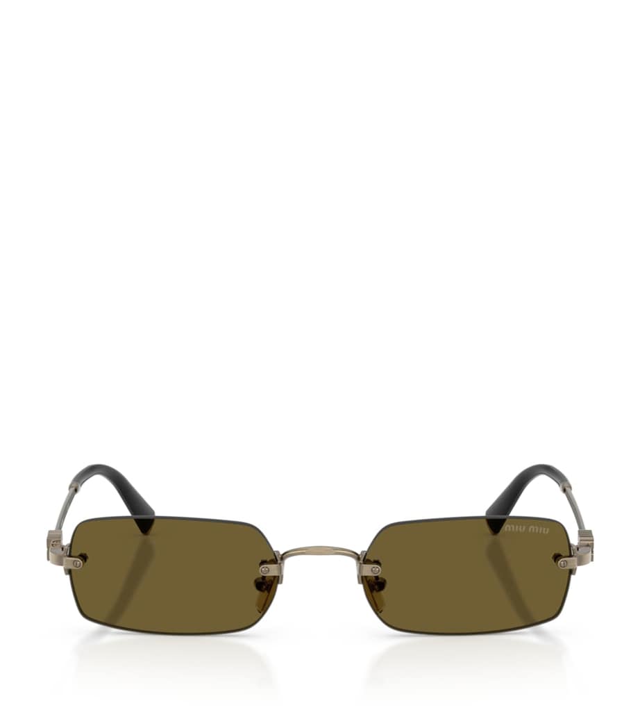 Metal Rectangular Sunglasses 26C09Z Image 1