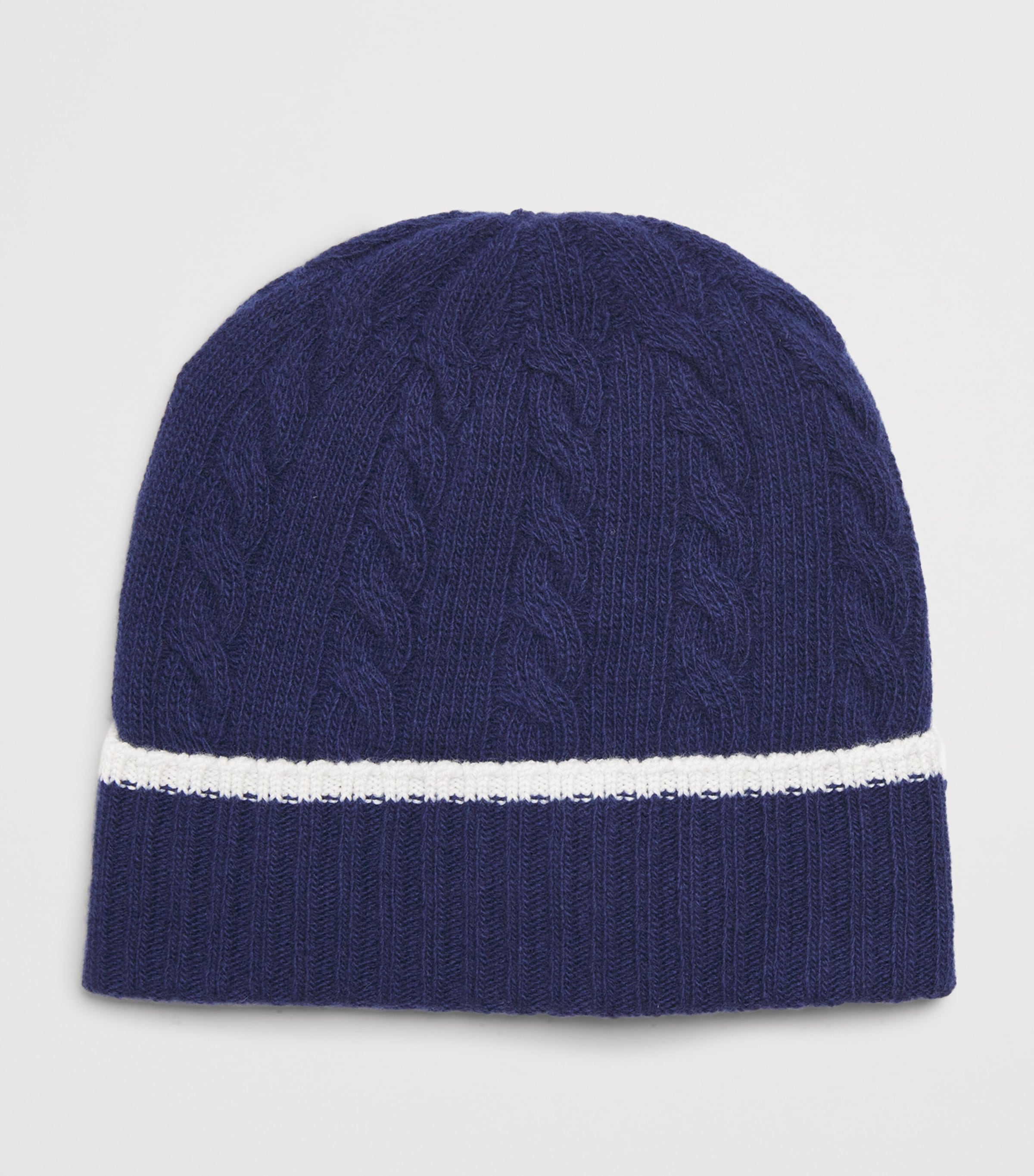 Virgin Wool Cable-Knit Beanie 759 Image 2