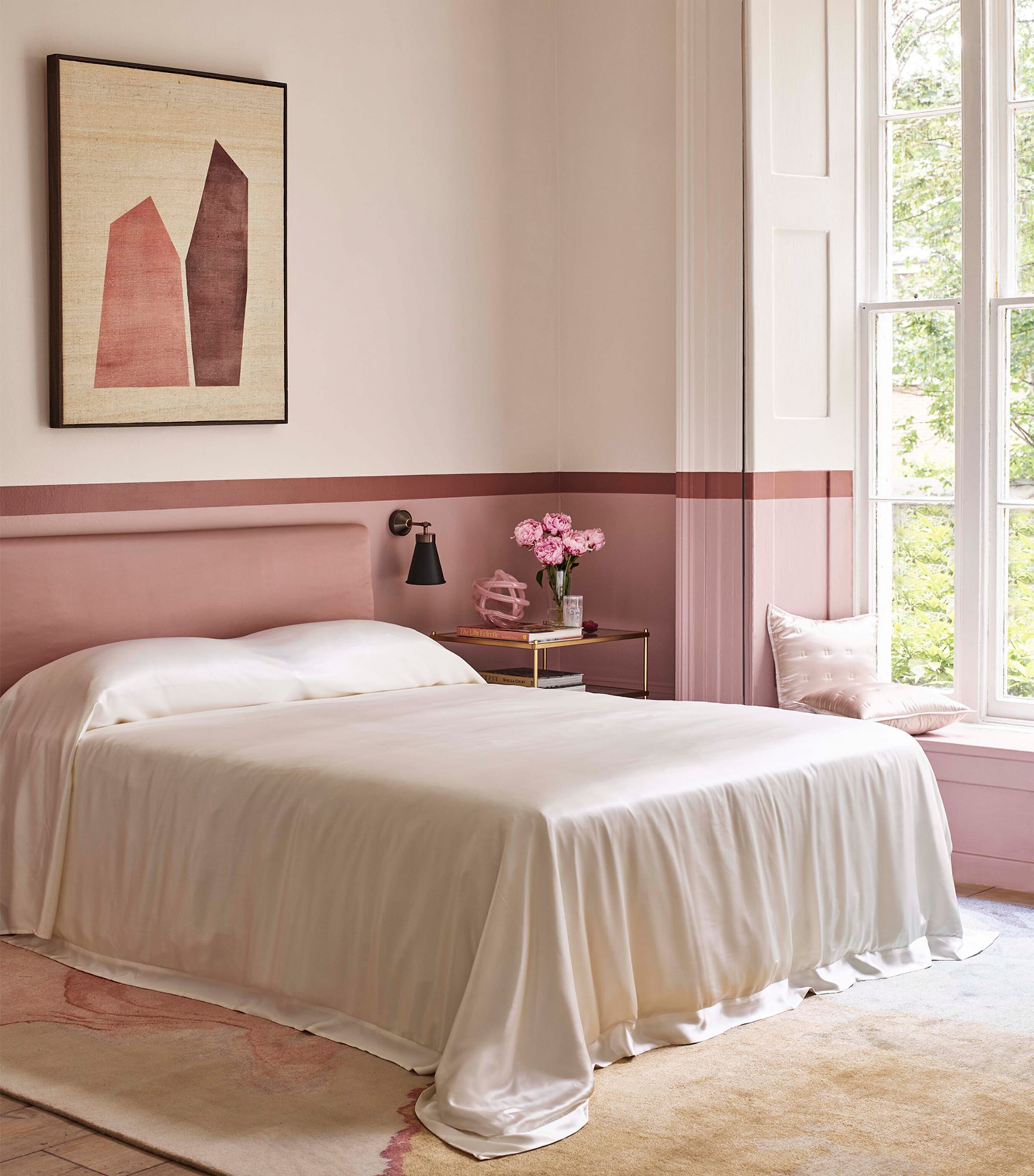 Silk Double Flat Sheet (230cm x 310cm) IVORY Image 3