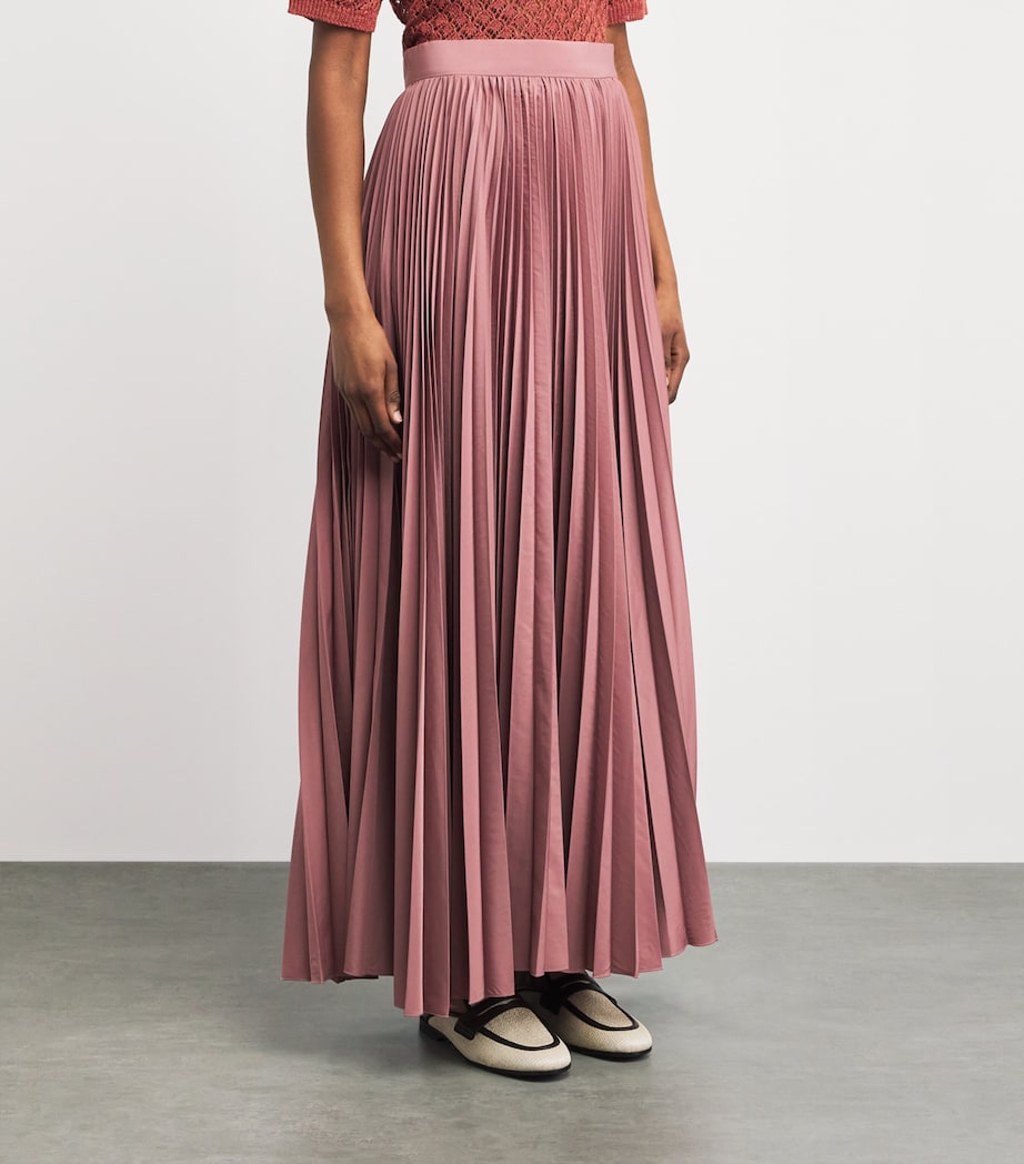 Eleventy Womens Pleated Maxi Skirt Lampone Image 4
