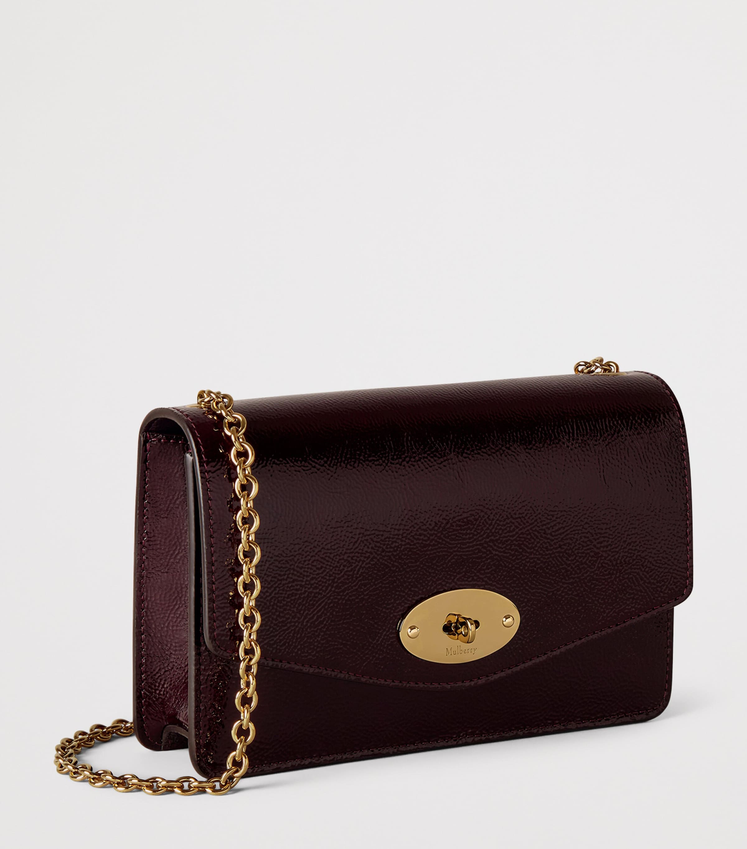 Small Leather Darley Shoulder Bag DEEP AUBERGINE Image 2