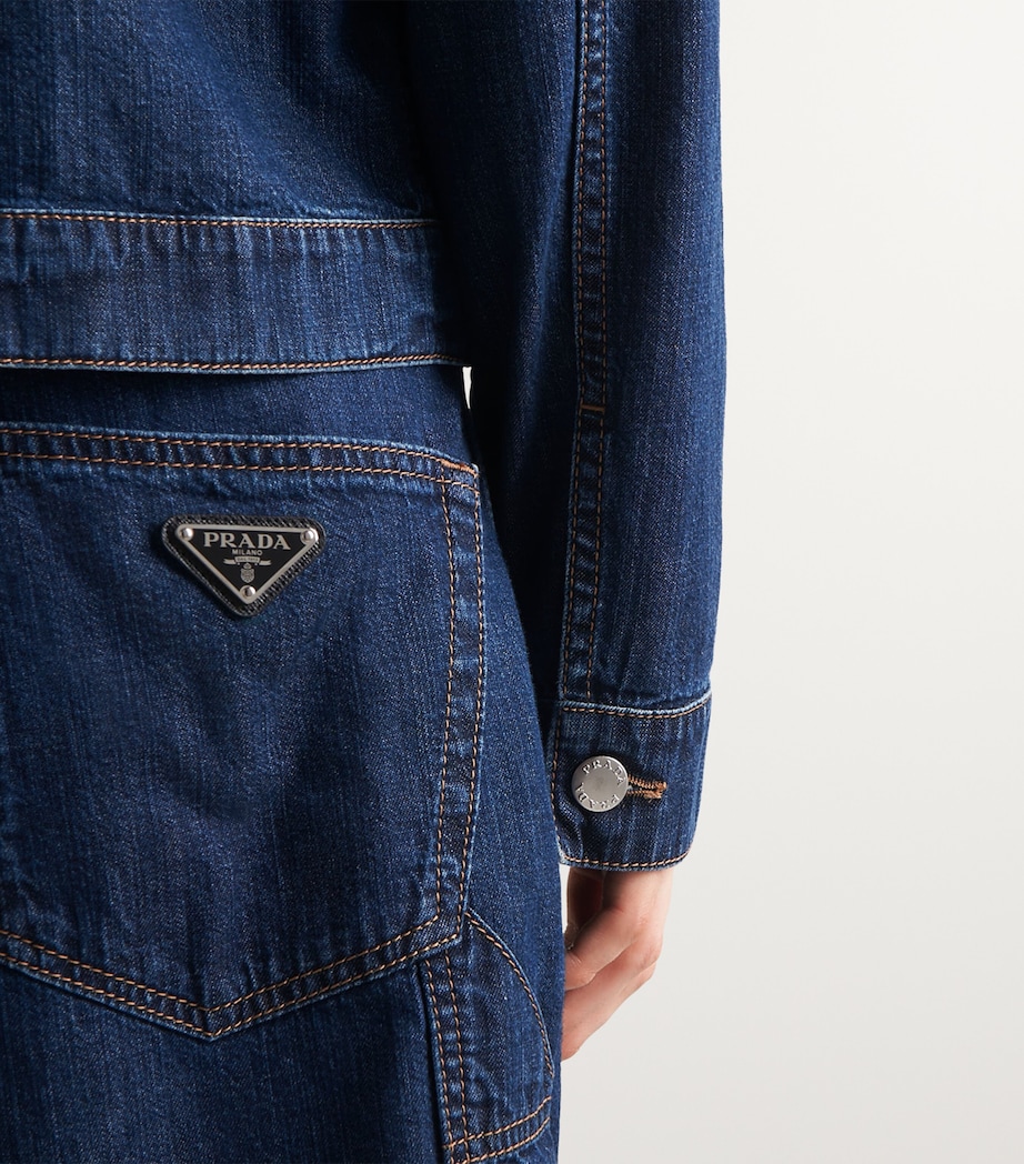 Prada Dark-Wash Denim Bermuda Shorts Image 5